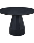 Templo Concrete and Steel Black Outdoor Round Dining Table