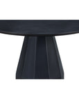 Templo Concrete and Steel Black Outdoor Round Dining Table