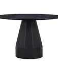 Templo Concrete and Steel Black Outdoor Round Dining Table