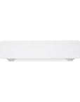 Eris White Concrete and Steel Outdoor Dining Bench