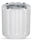 Eris White Concrete Outdoor Round Accent Table