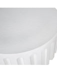 Eris White Concrete Outdoor Round Coffee Table