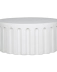 Eris White Concrete Outdoor Round Coffee Table