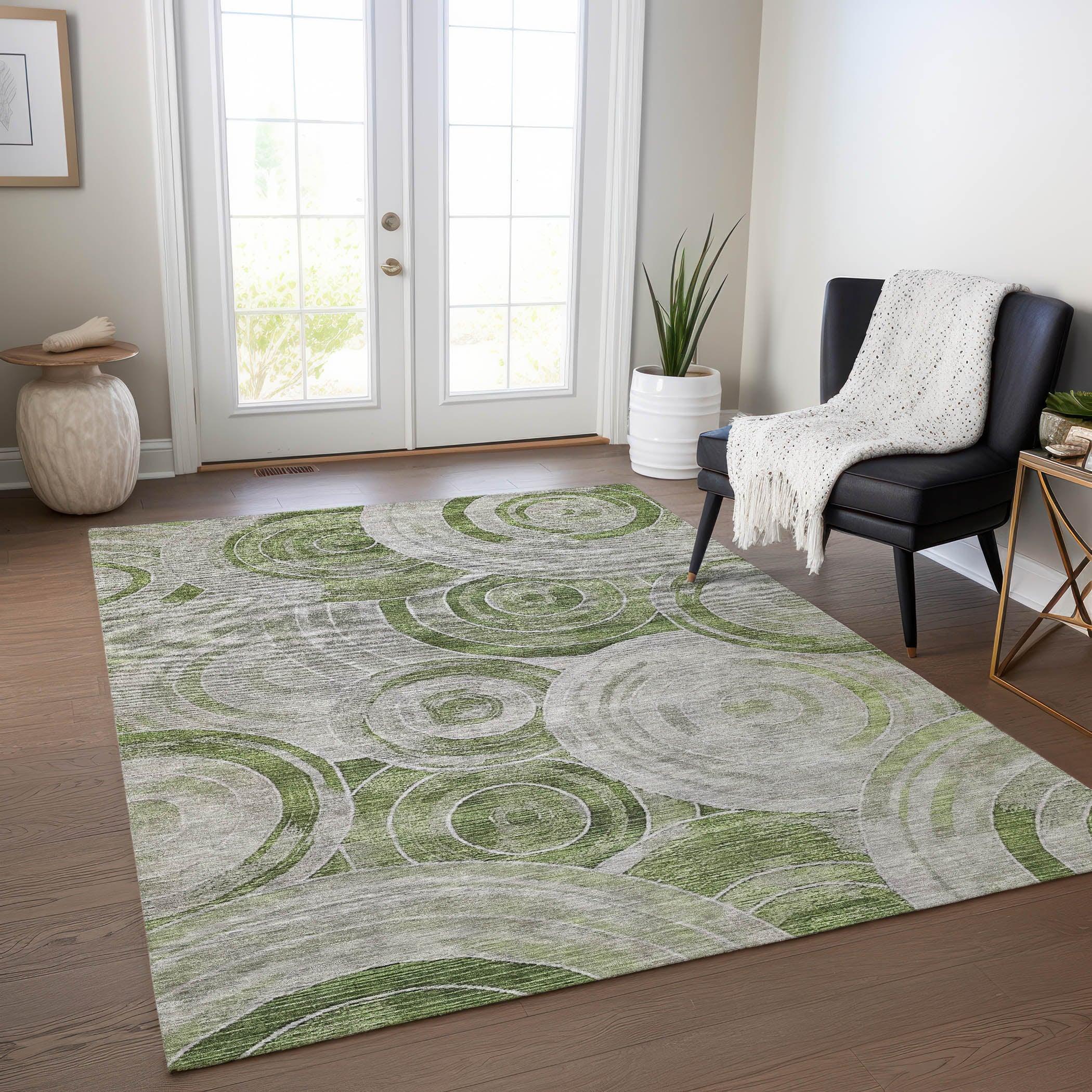 Addison Rugs Jaelain Aloe Washable Indoor-Outdoor Rug