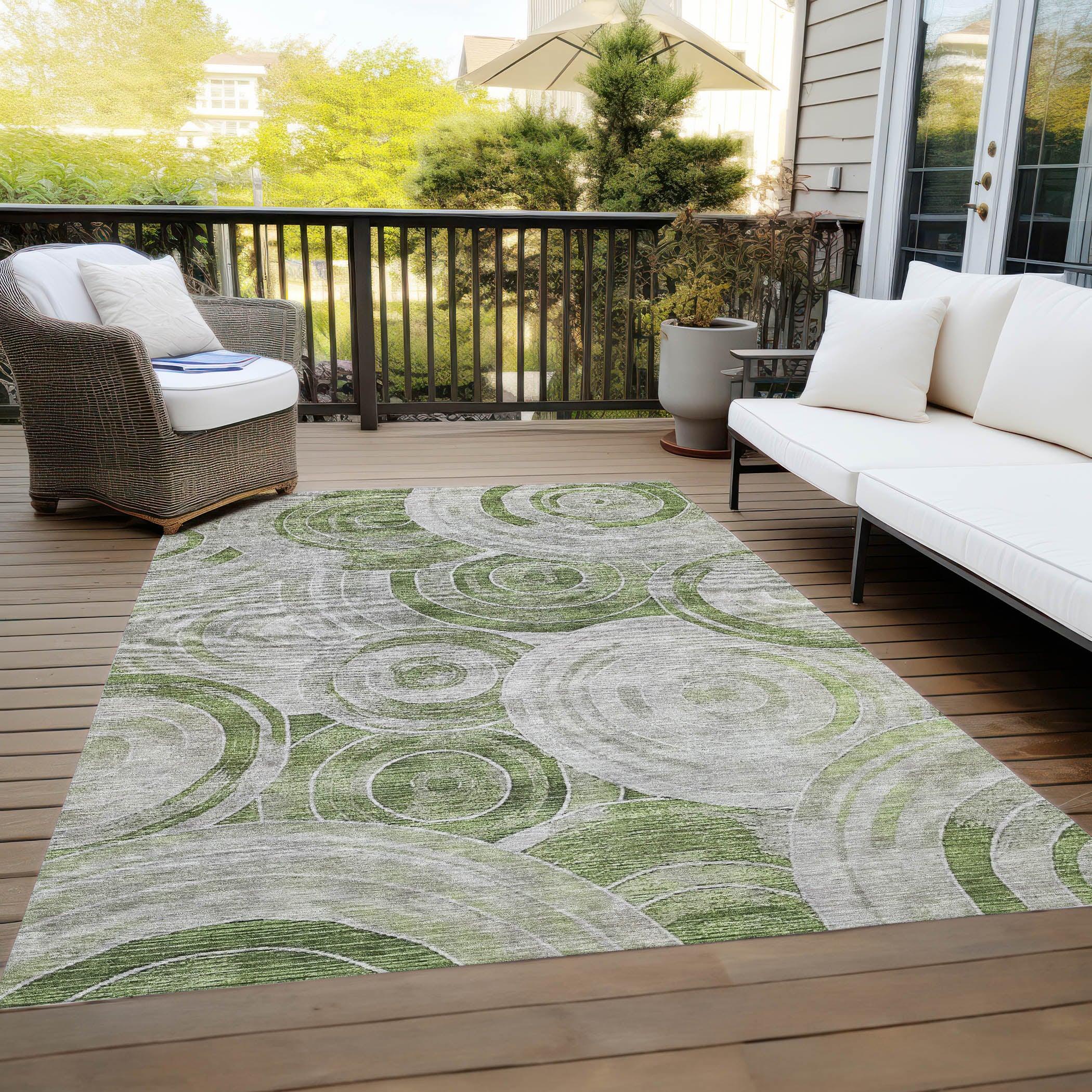 Addison Rugs Jaelain Aloe Washable Indoor-Outdoor Rug