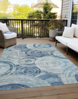 Addison Rugs Jaelain Blue Washable Indoor-Outdoor Rug