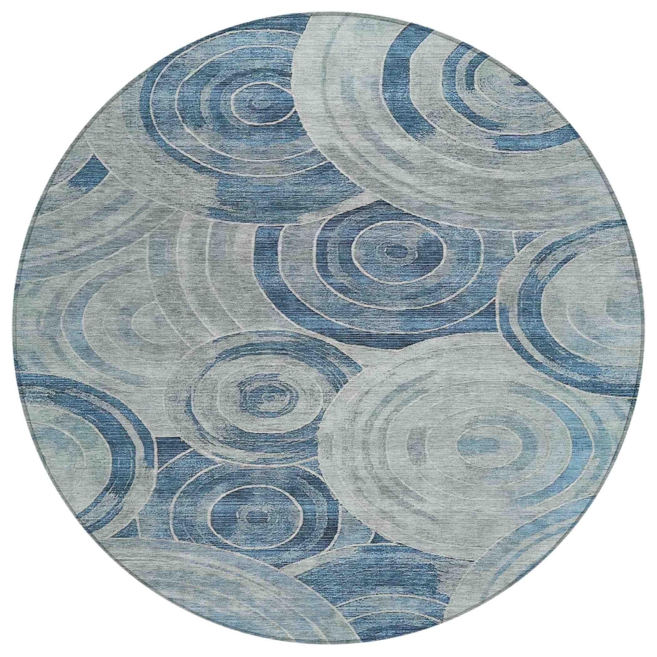 Addison Rugs Jaelain Blue Washable Indoor-Outdoor Rug