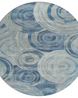 Addison Rugs Jaelain Blue Washable Indoor-Outdoor Rug