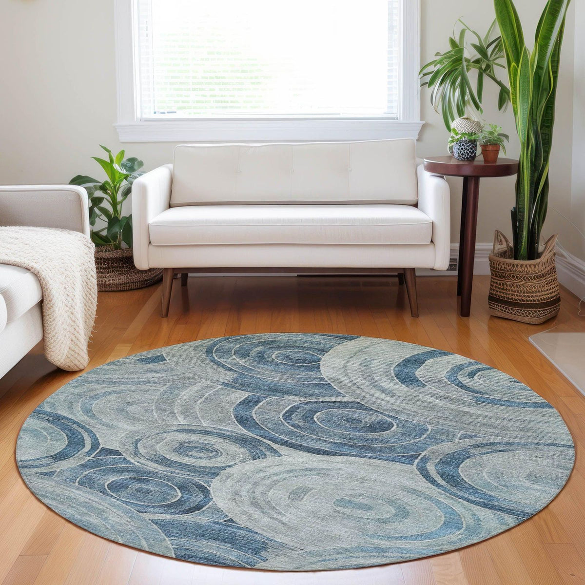 Addison Rugs Jaelain Blue Washable Indoor-Outdoor Rug