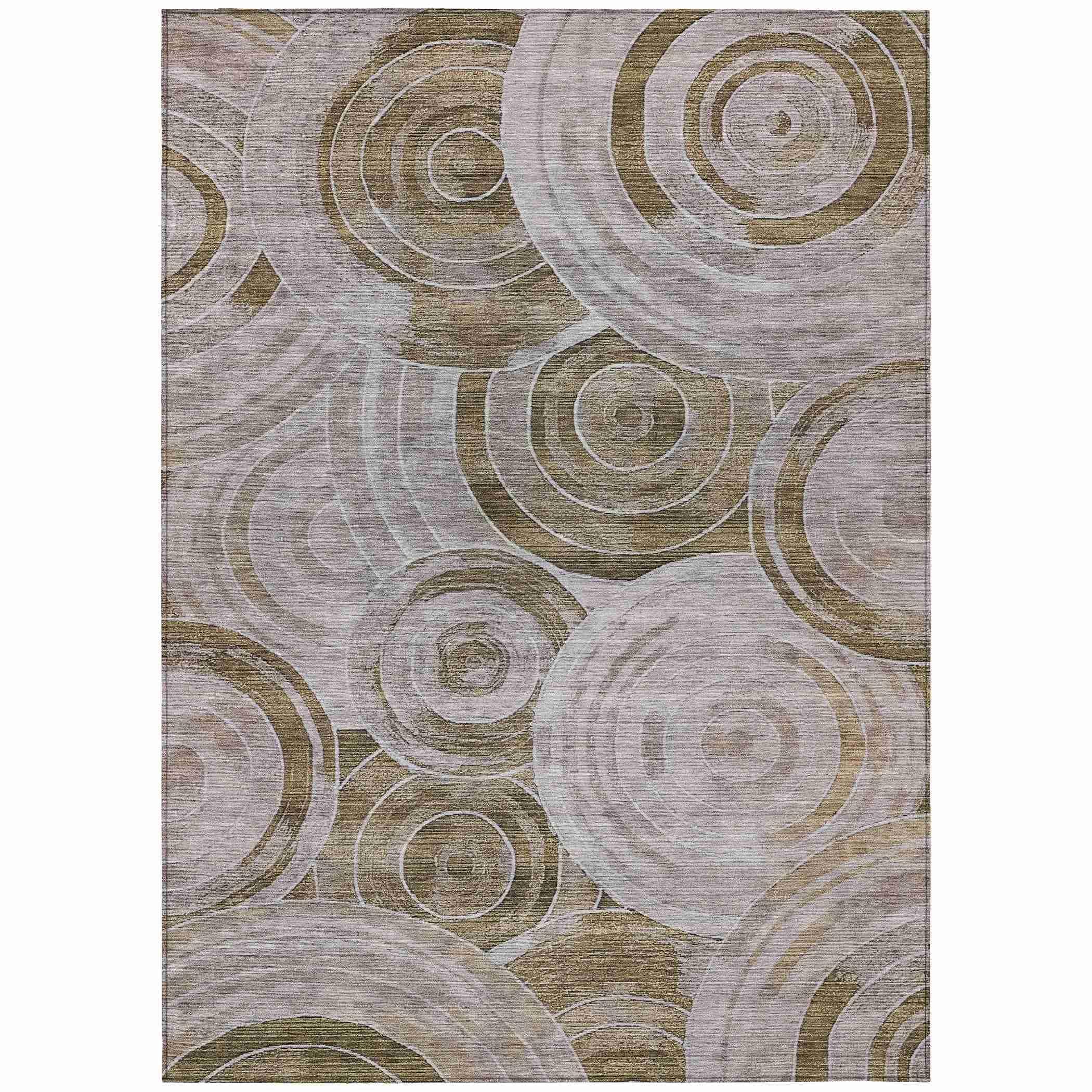 Addison Rugs Jaelain Brown Washable Indoor-Outdoor Rug