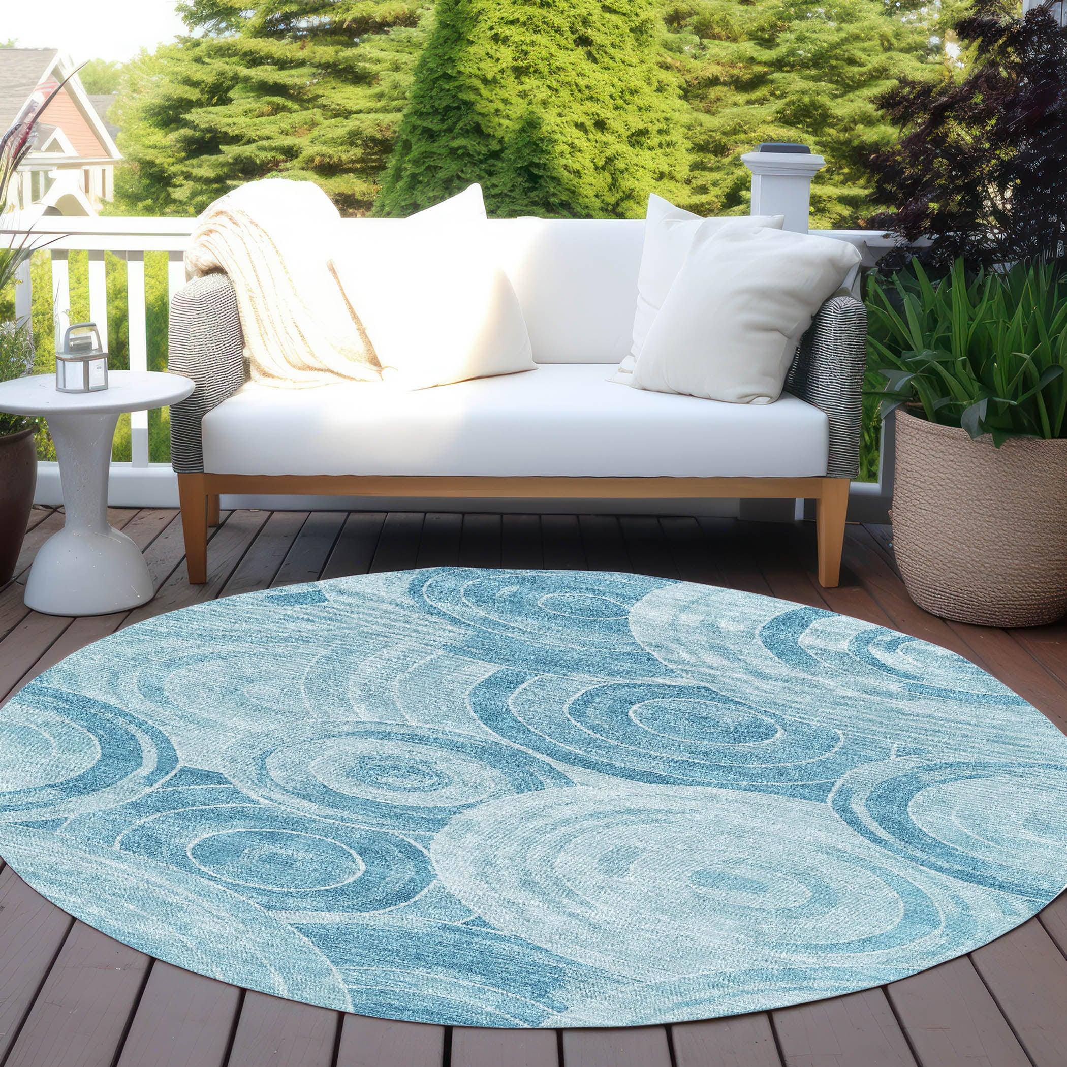 Addison Rugs Jaelain Denim Washable Indoor-Outdoor Rug