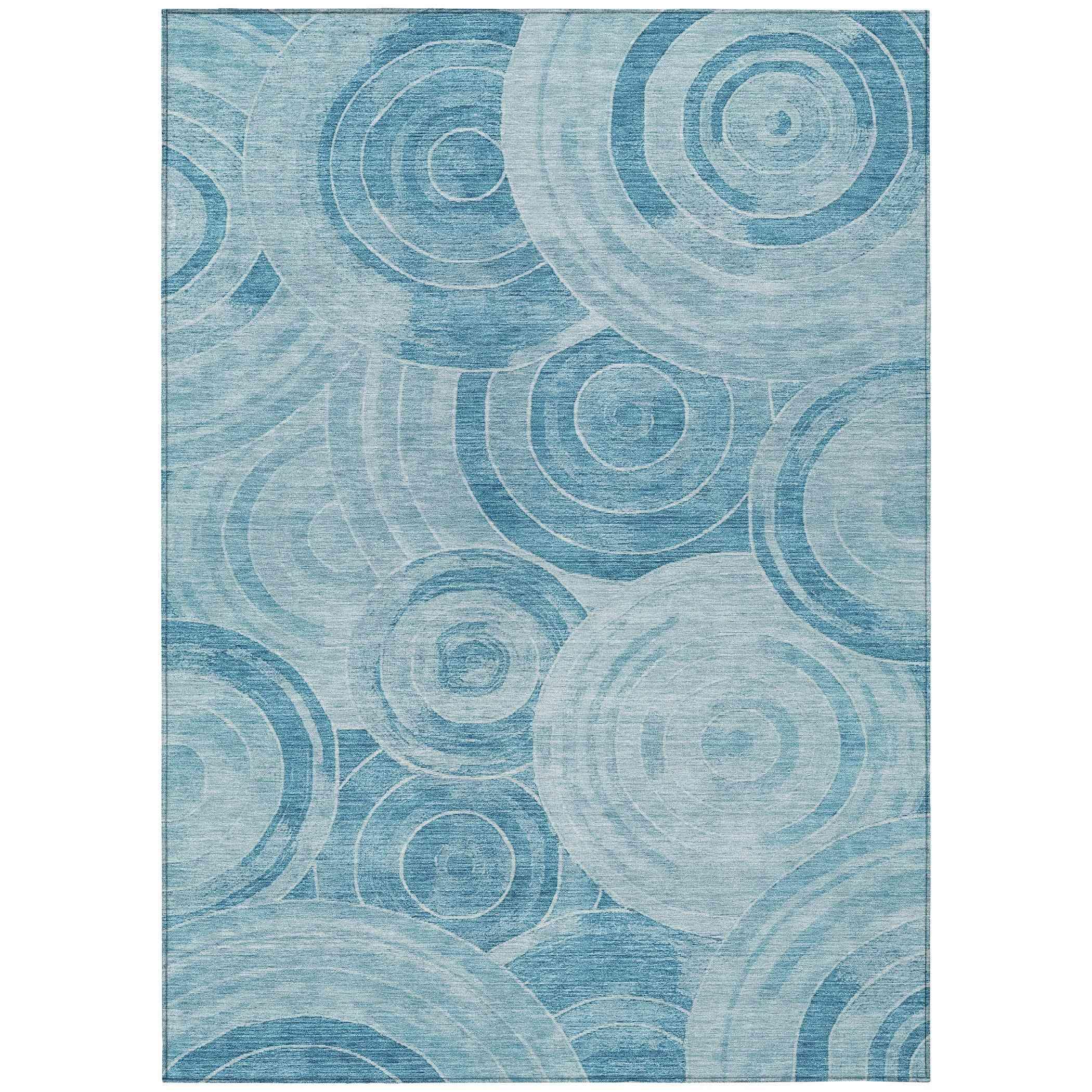Addison Rugs Jaelain Denim Washable Indoor-Outdoor Rug