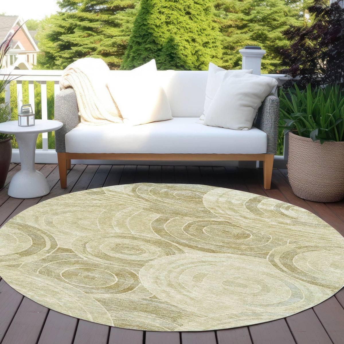Addison Rugs Jaelain Gold Washable Indoor-Outdoor Rug
