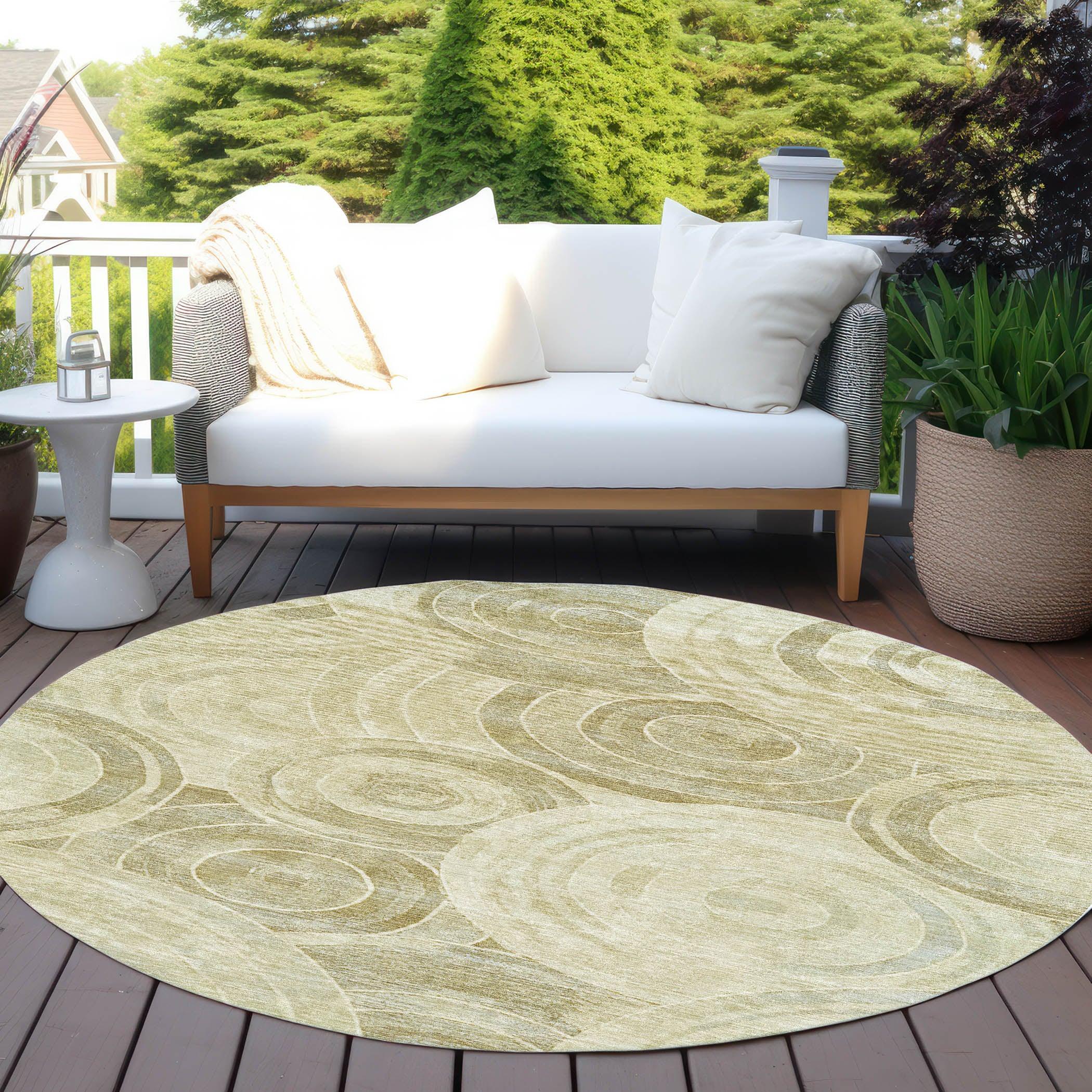 Addison Rugs Jaelain Gold Washable Indoor-Outdoor Rug