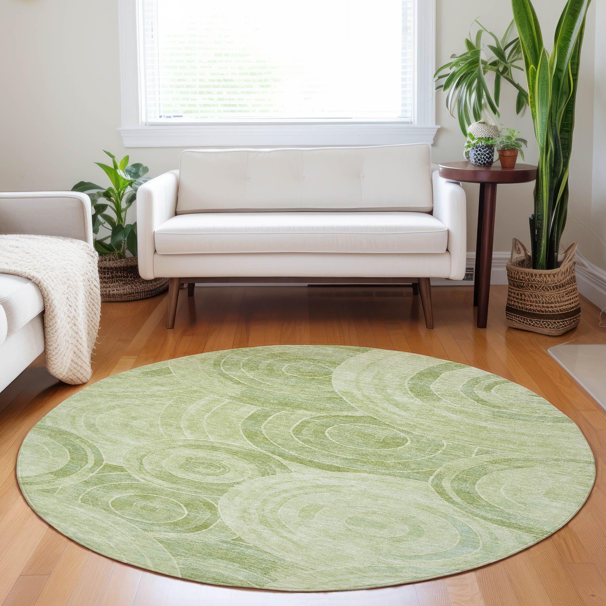 Addison Rugs Jaelain Green Washable Indoor-Outdoor Rug