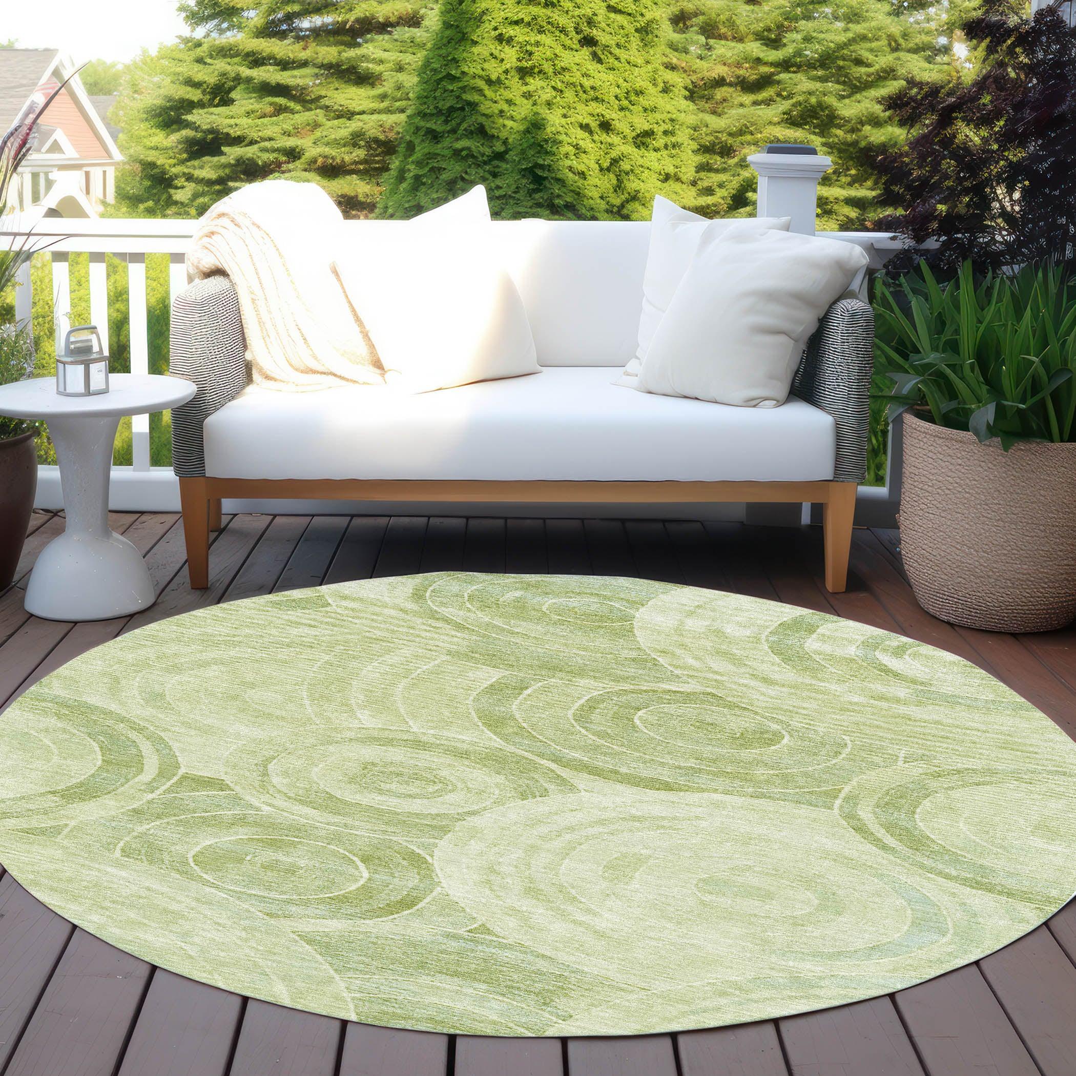 Addison Rugs Jaelain Green Washable Indoor-Outdoor Rug