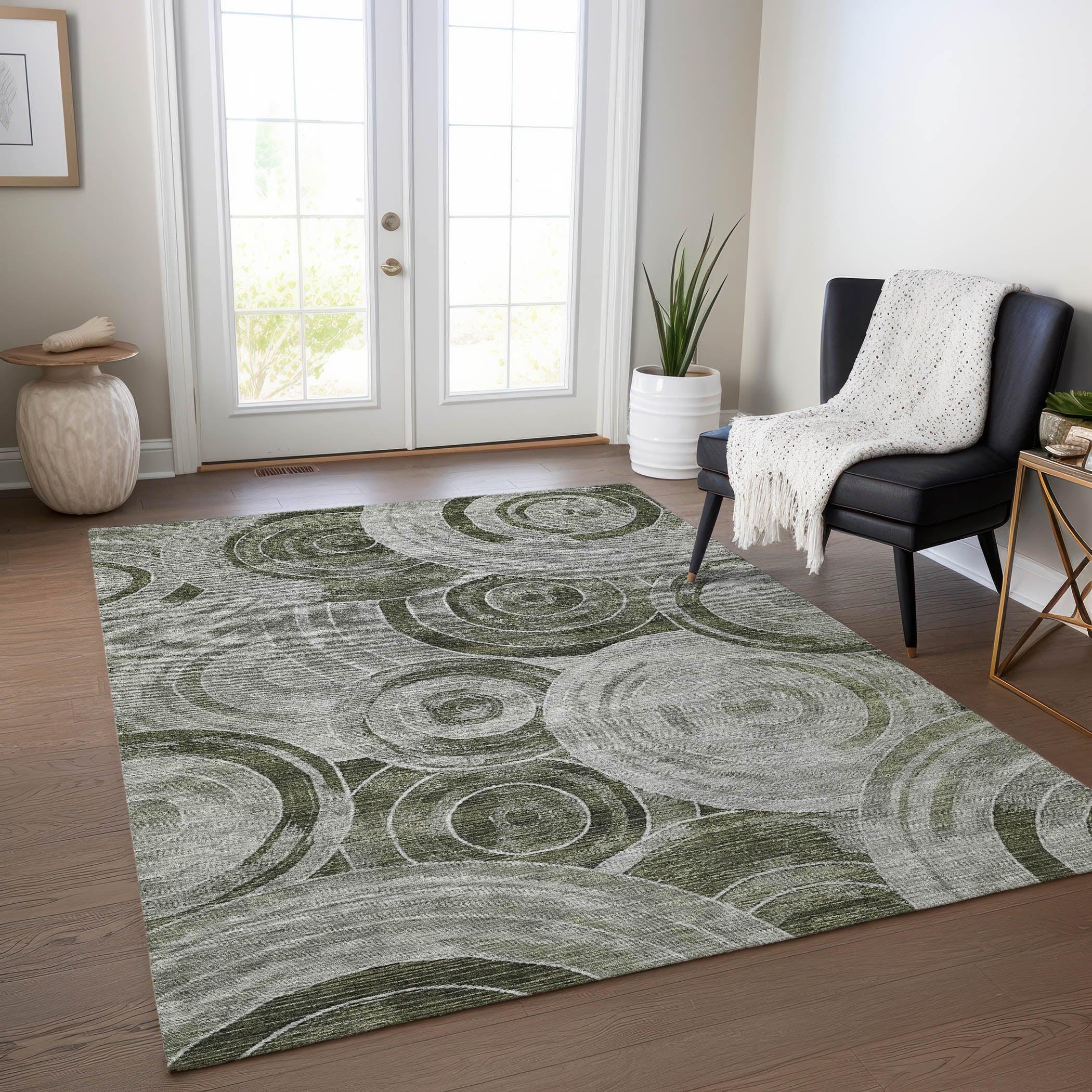 Addison Rugs Jaelain Taupe Washable Indoor-Outdoor Rug