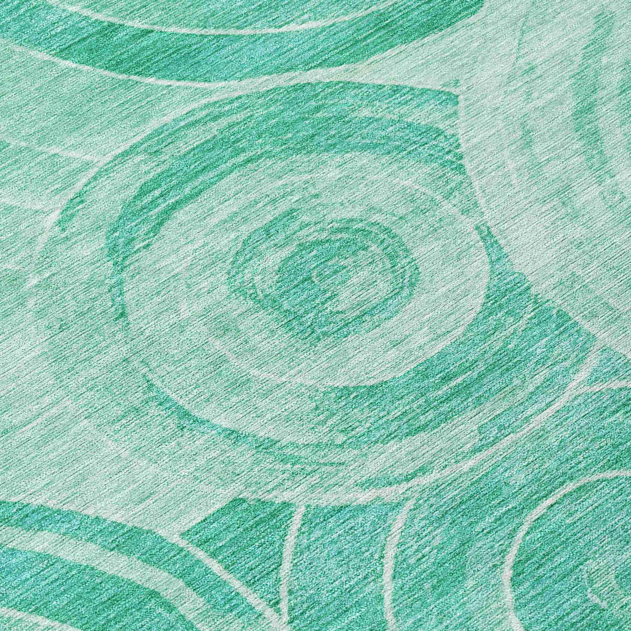 Addison Rugs Jaelain Teal Washable Indoor-Outdoor Rug