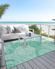 Addison Rugs Jaelain Teal Washable Indoor-Outdoor Rug