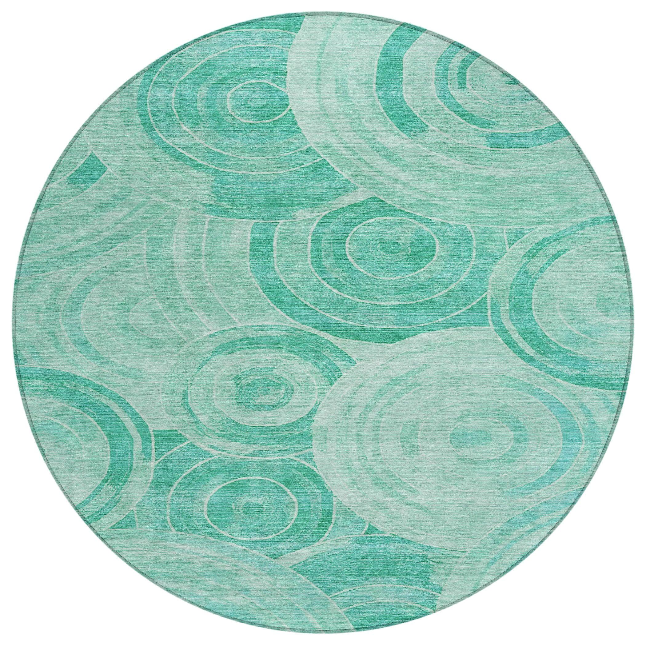 Addison Rugs Jaelain Teal Washable Indoor-Outdoor Rug