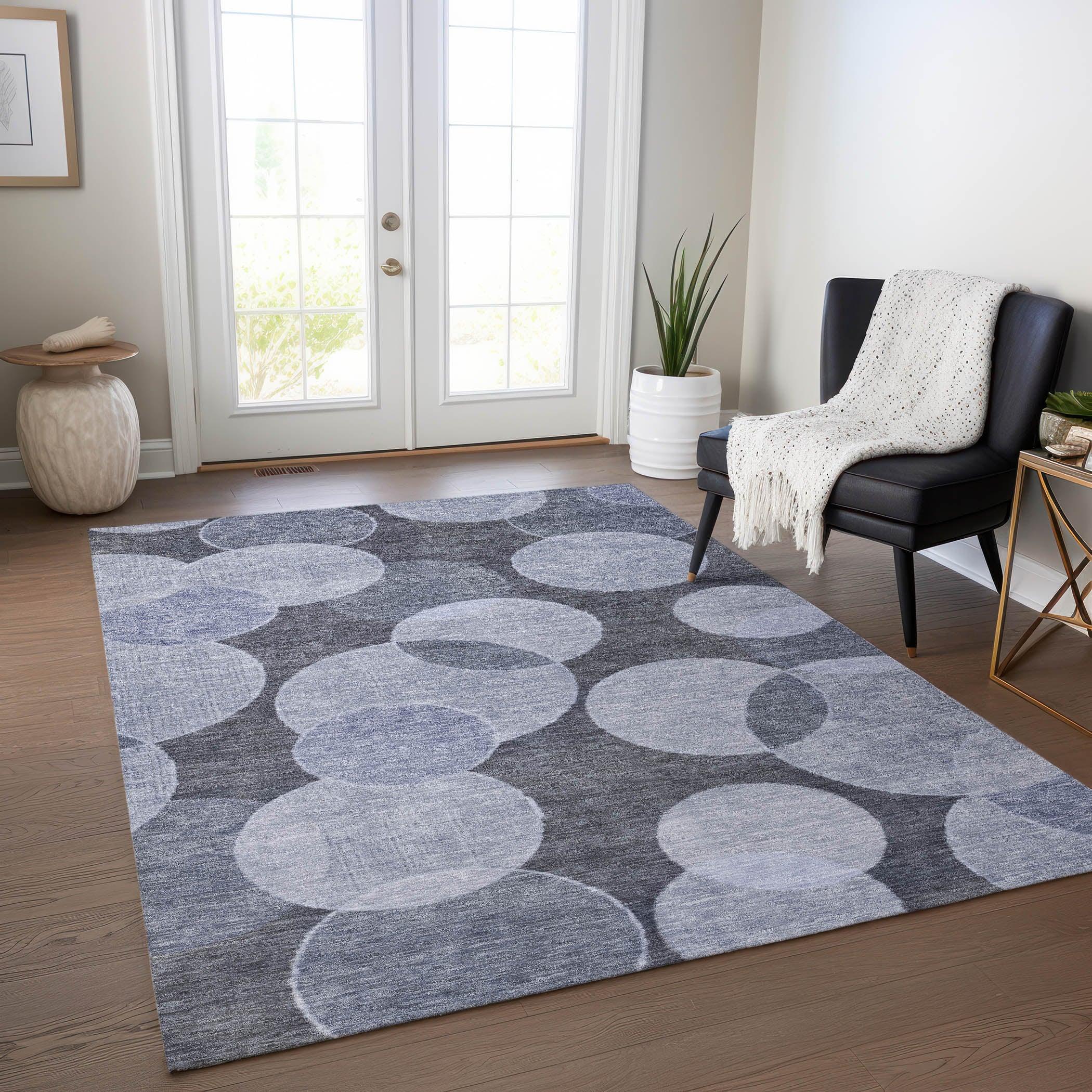 Addison Rugs Jaelanor Blue Washable Indoor-Outdoor Rug