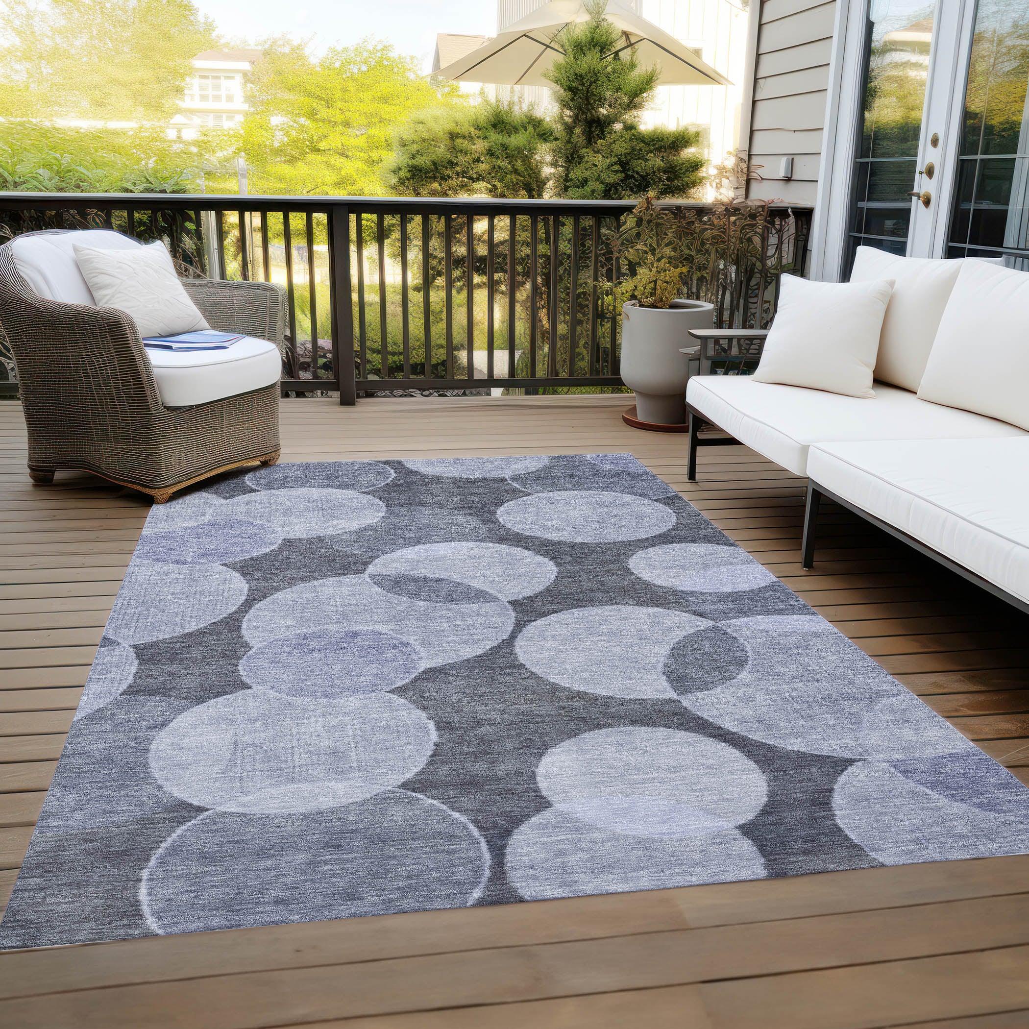 Addison Rugs Jaelanor Blue Washable Indoor-Outdoor Rug