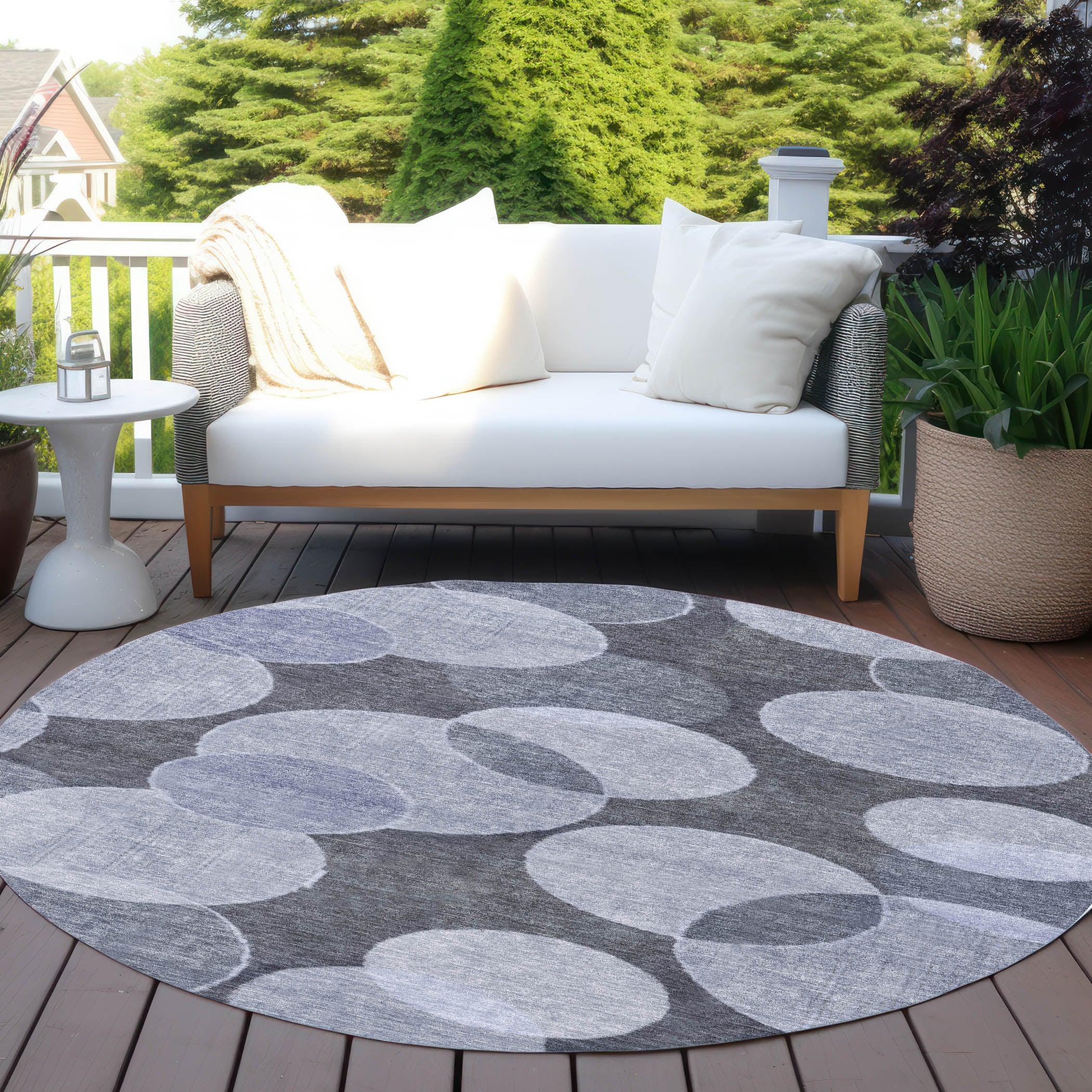 Addison Rugs Jaelanor Blue Washable Indoor-Outdoor Rug