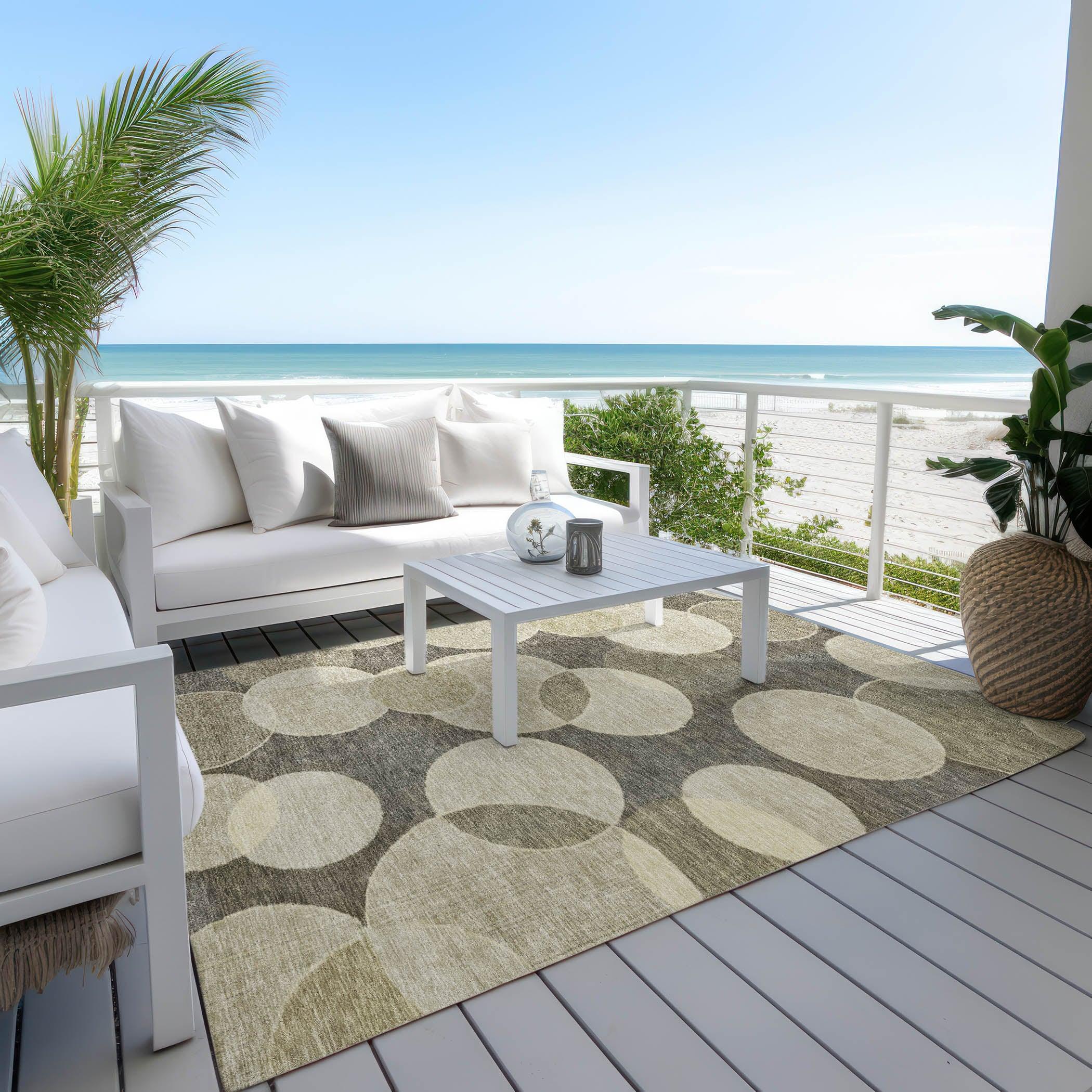 Addison Rugs Jaelanor Brown Washable Indoor-Outdoor Rug