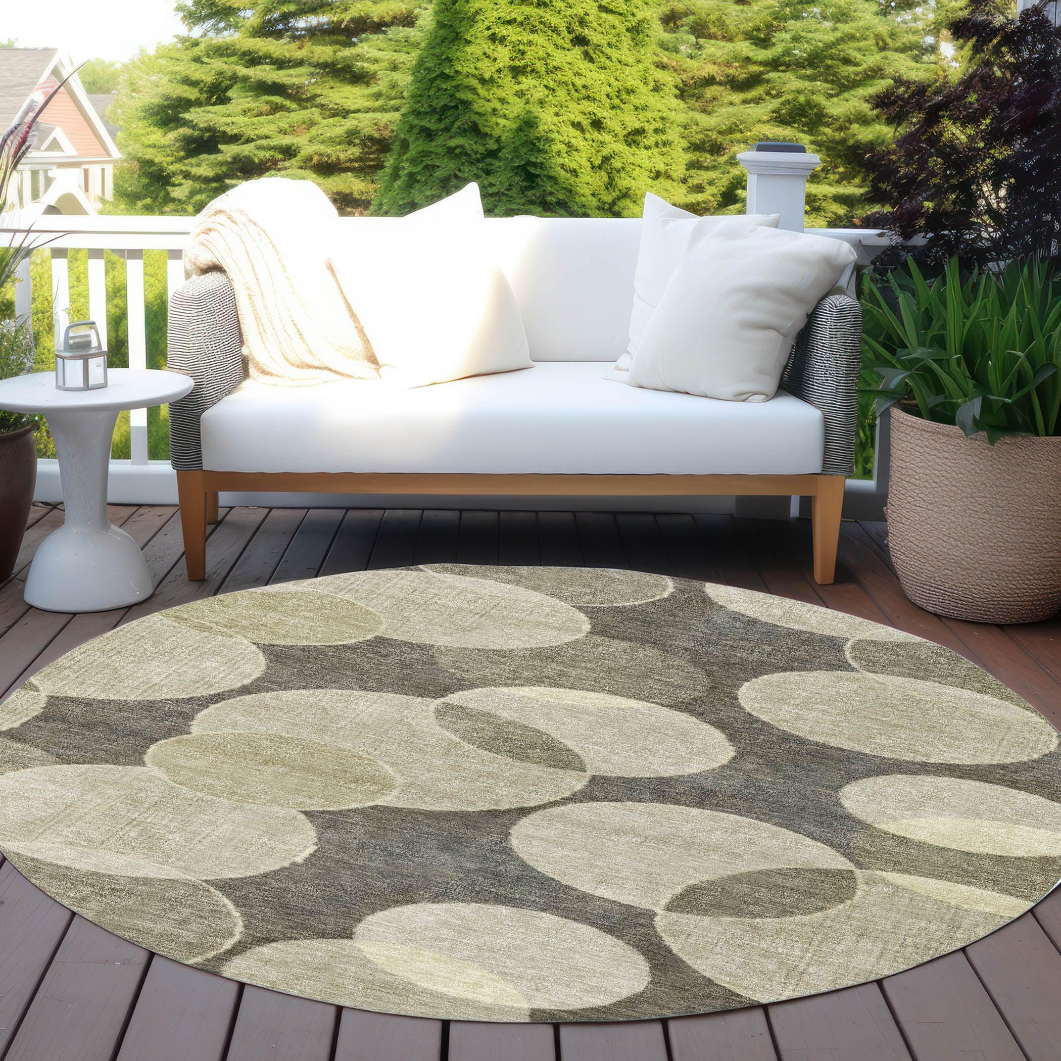 Addison Rugs Jaelanor Brown Washable Indoor-Outdoor Rug