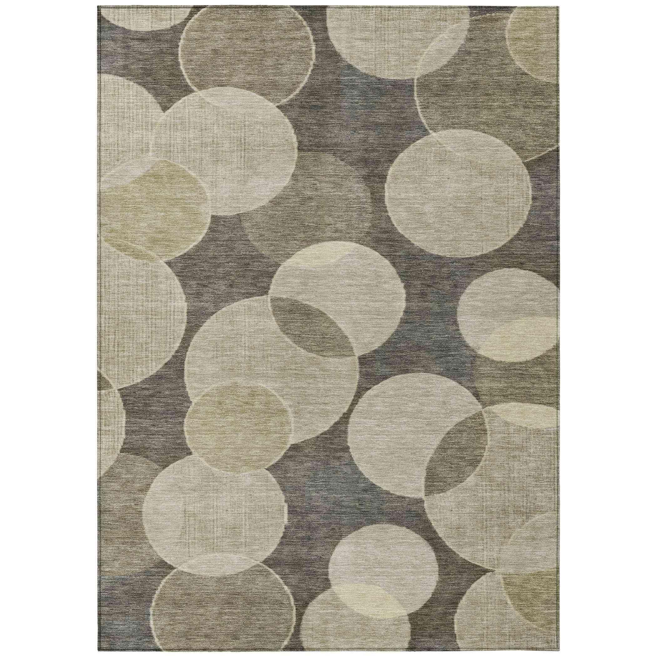 Addison Rugs Jaelanor Brown Washable Indoor-Outdoor Rug