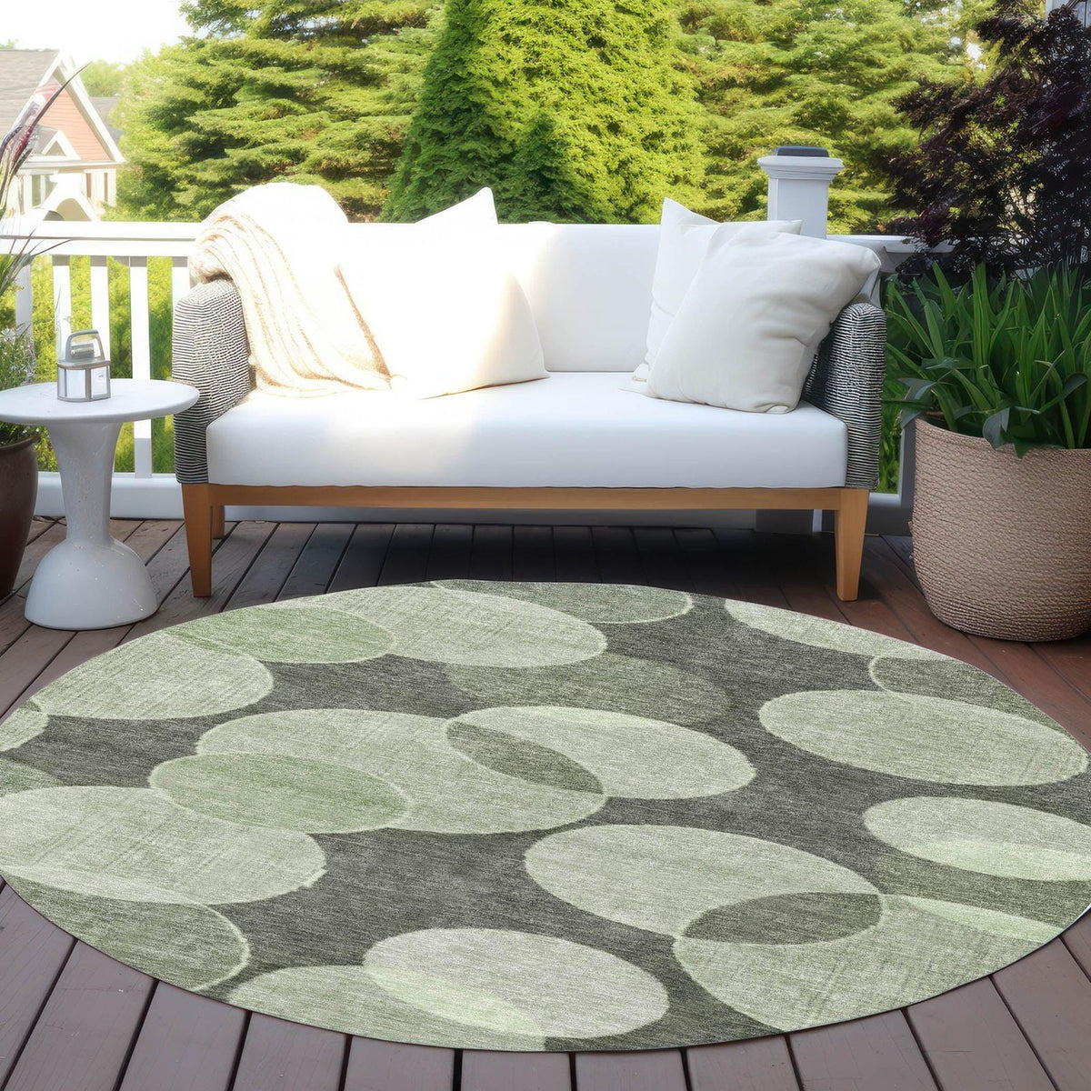 Addison Rugs Jaelanor Green Washable Indoor-Outdoor Rug