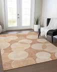 Addison Rugs Jaelanor Orange Washable Indoor-Outdoor Rug
