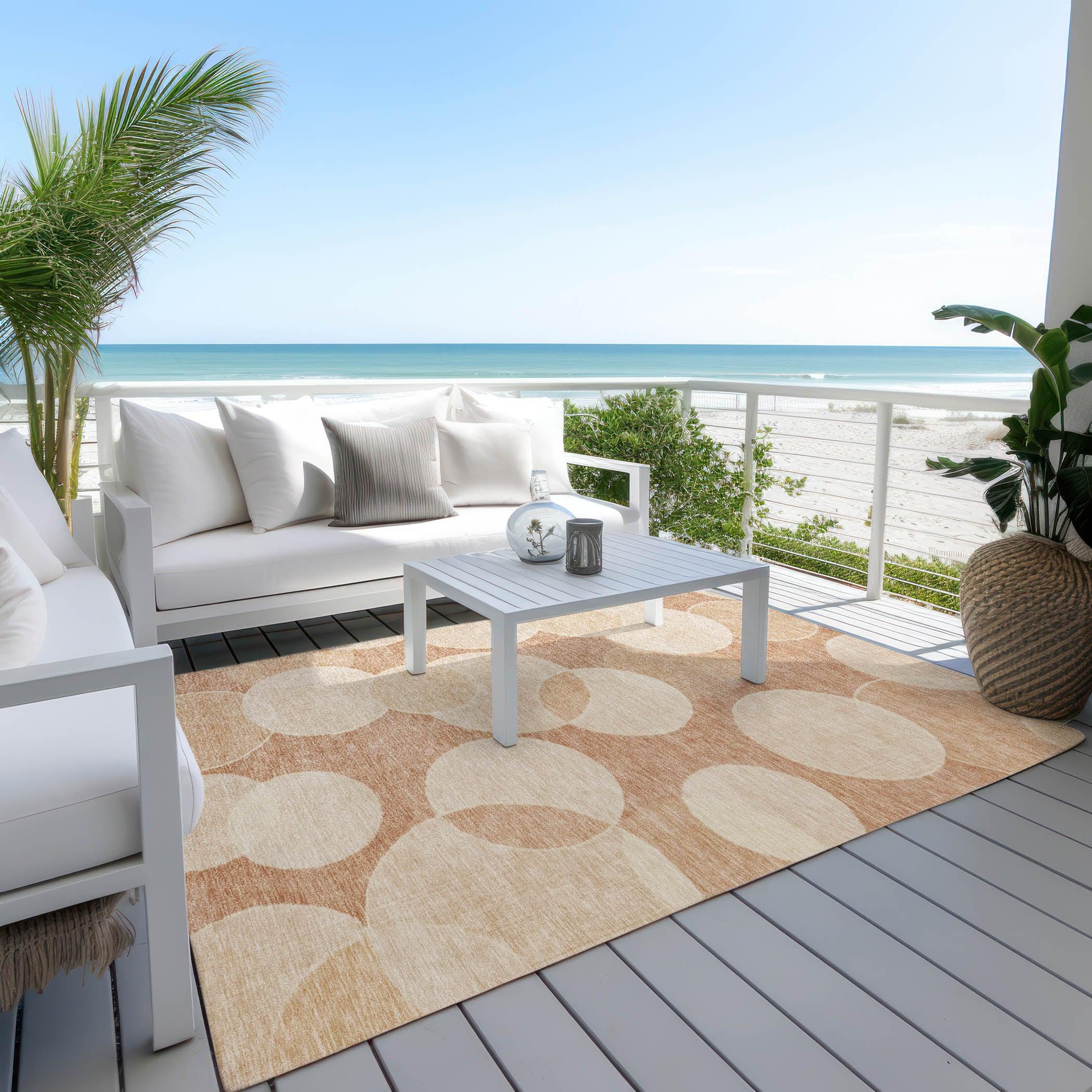 Addison Rugs Jaelanor Orange Washable Indoor-Outdoor Rug