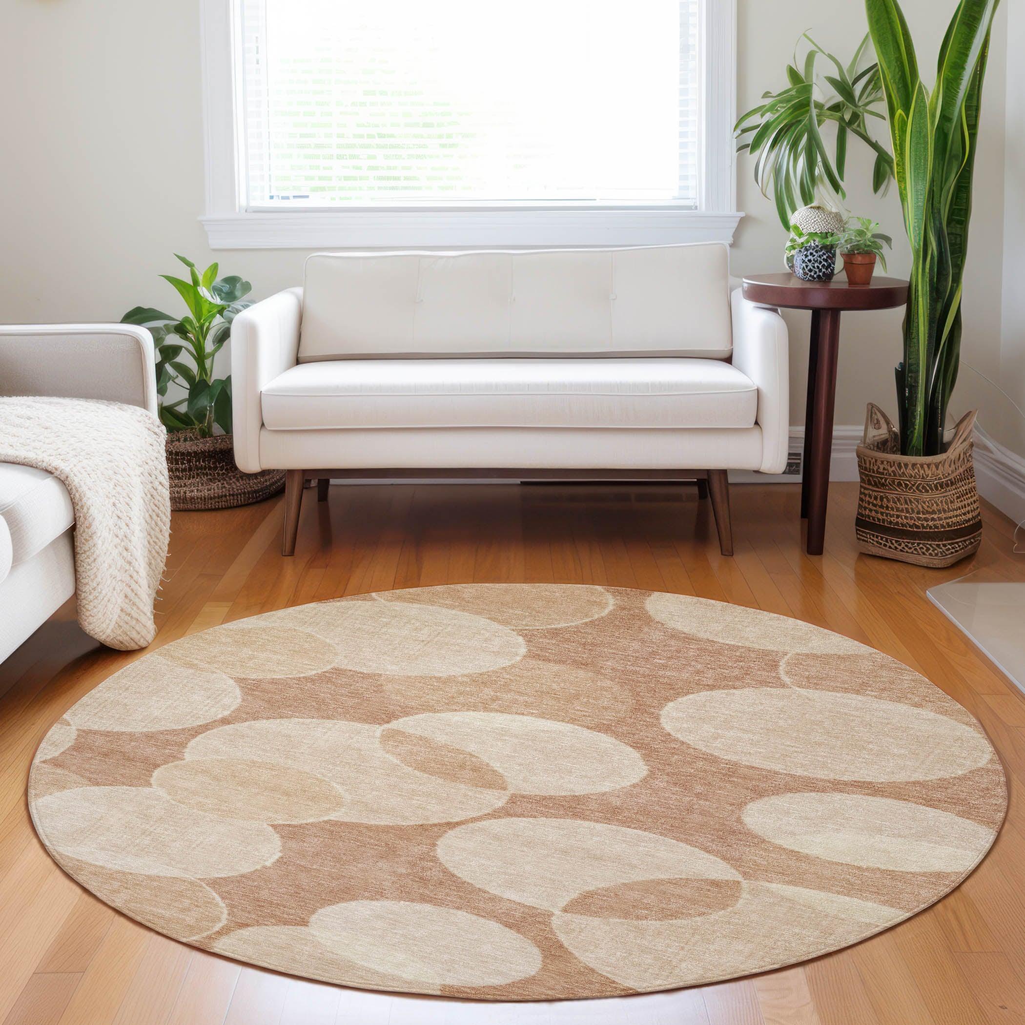 Addison Rugs Jaelanor Orange Washable Indoor-Outdoor Rug