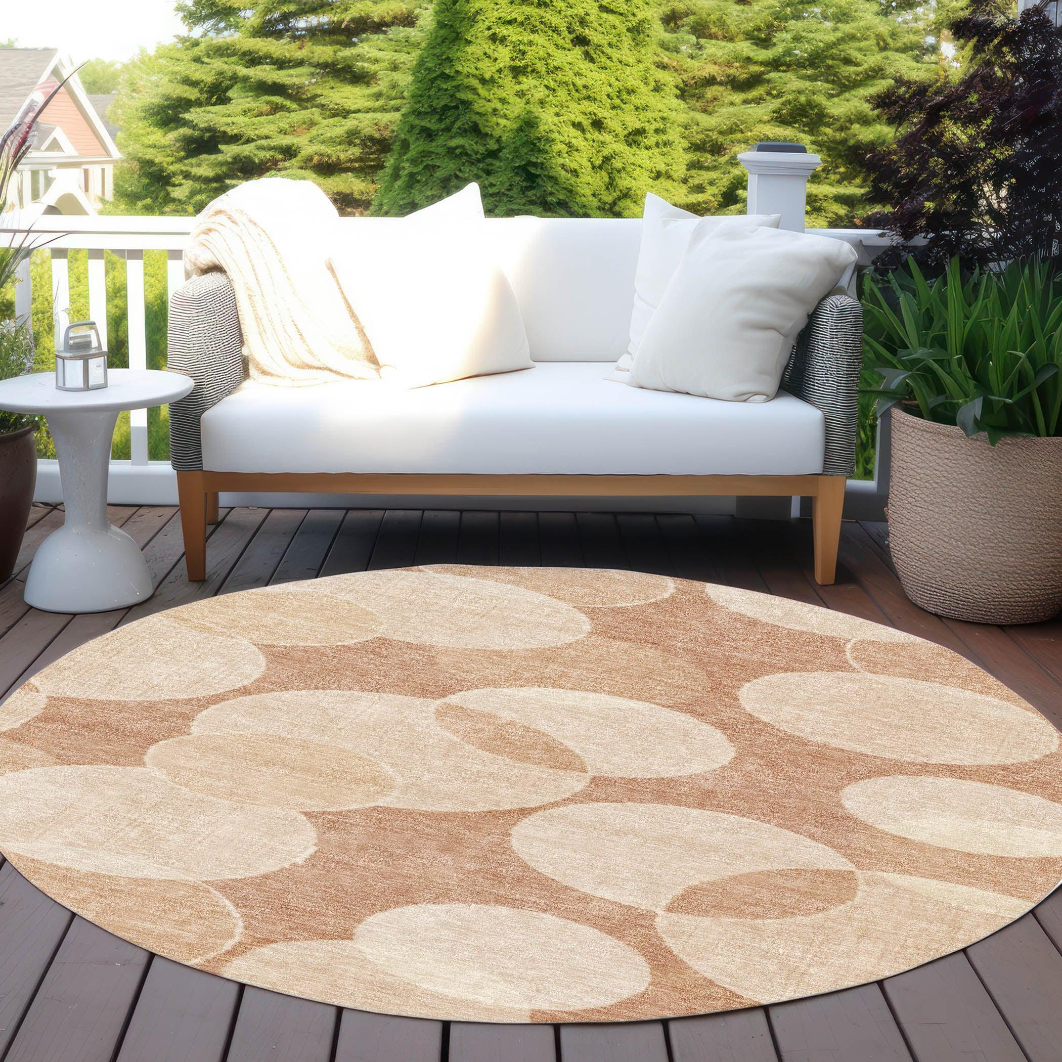Addison Rugs Jaelanor Orange Washable Indoor-Outdoor Rug