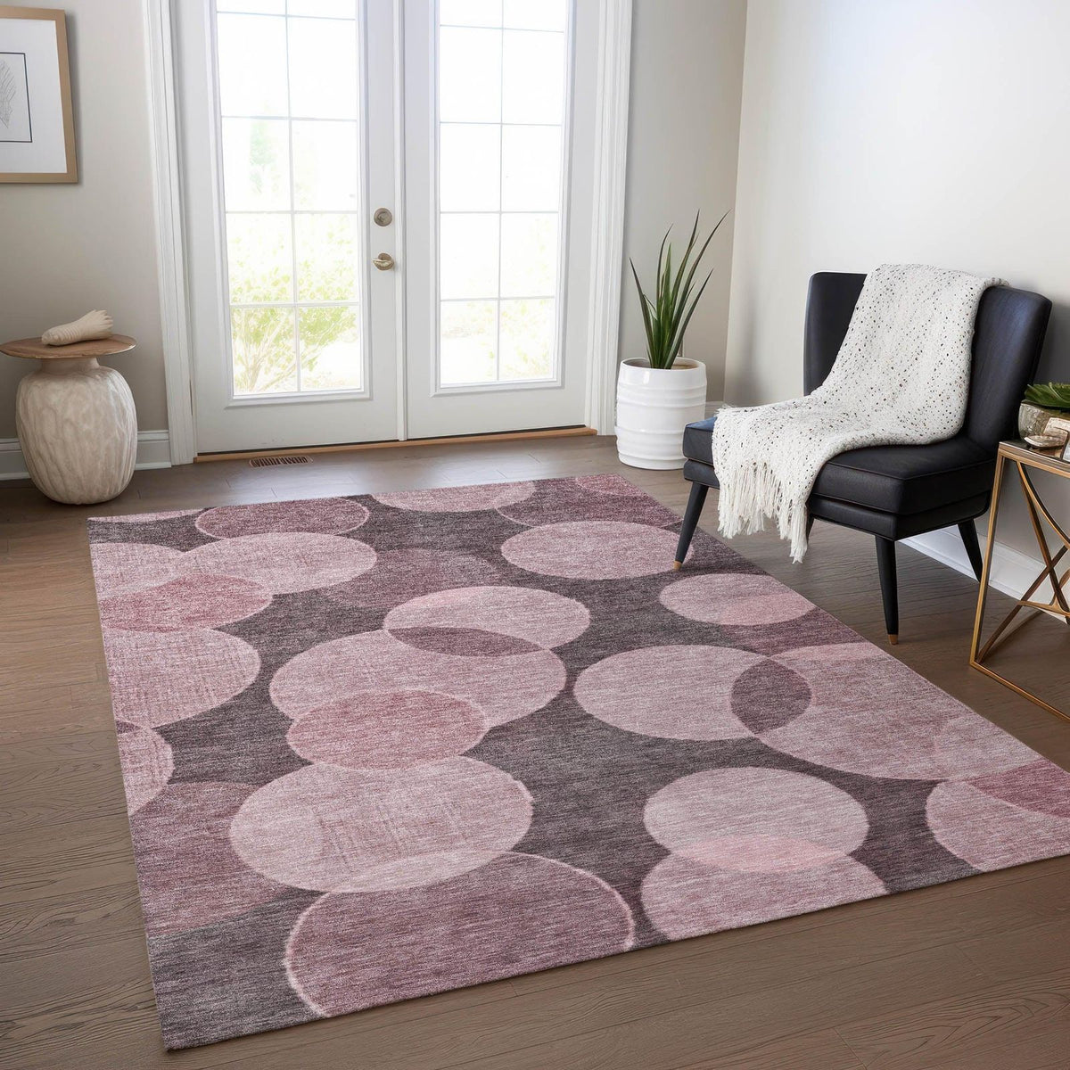 Addison Rugs Jaelanor Pink Washable Indoor-Outdoor Rug