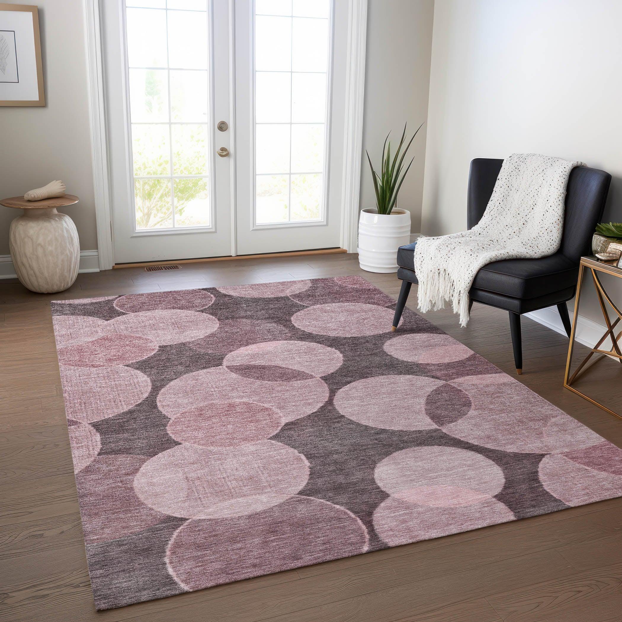 Addison Rugs Jaelanor Pink Washable Indoor-Outdoor Rug
