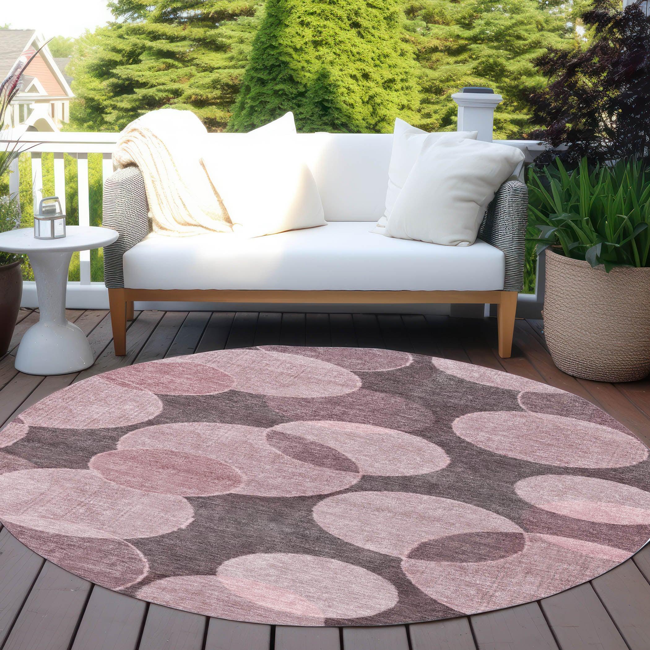 Addison Rugs Jaelanor Pink Washable Indoor-Outdoor Rug