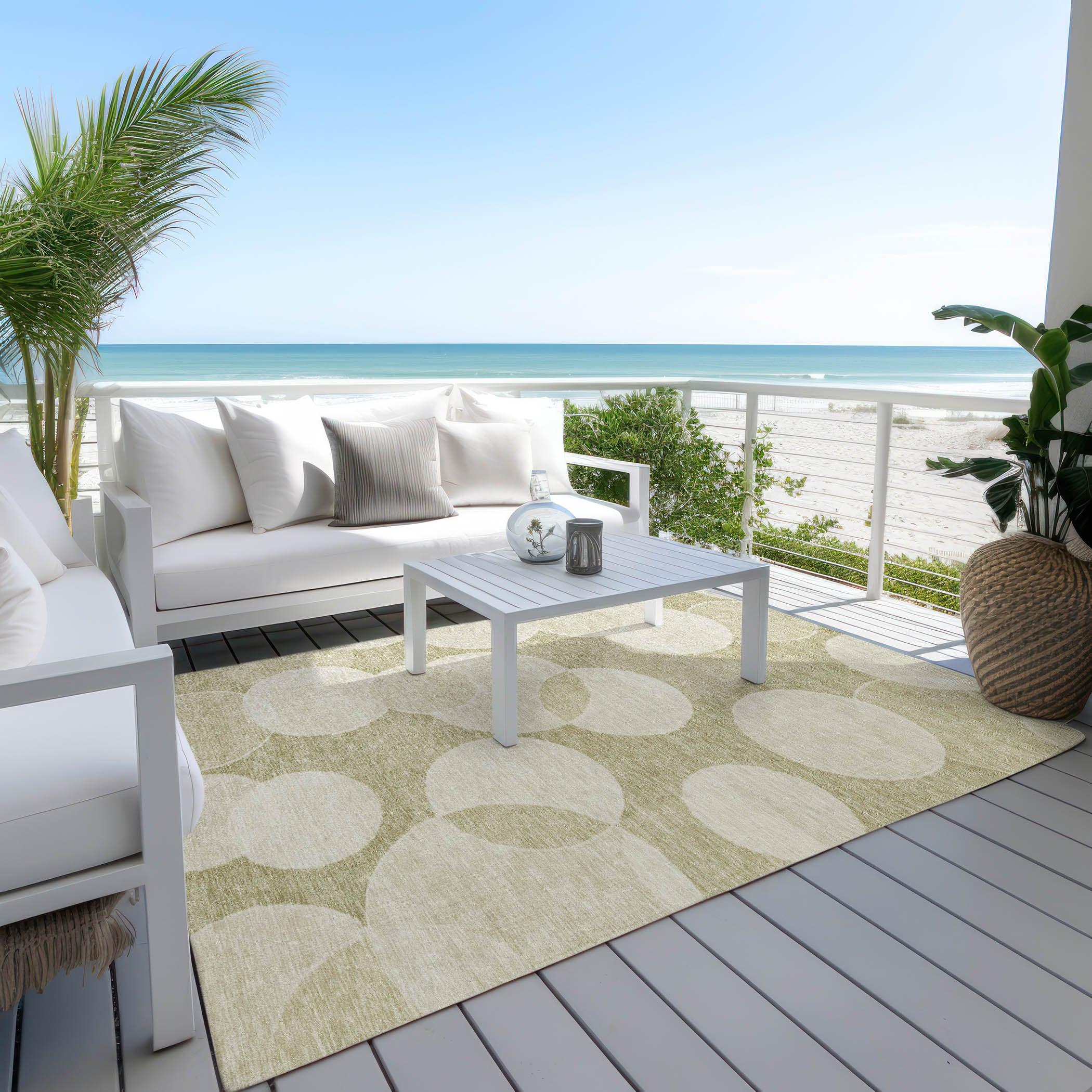 Addison Rugs Jaelanor Tan Washable Indoor-Outdoor Rug