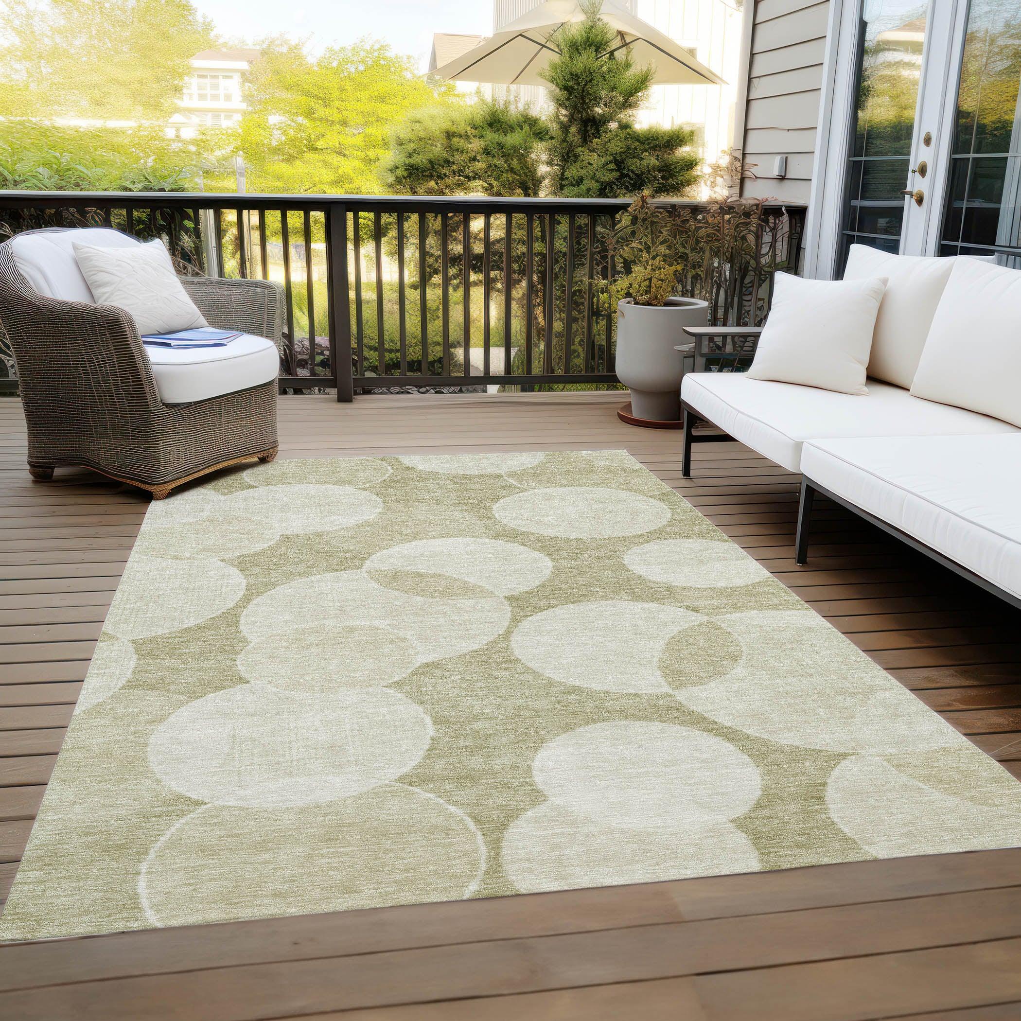 Addison Rugs Jaelanor Tan Washable Indoor-Outdoor Rug
