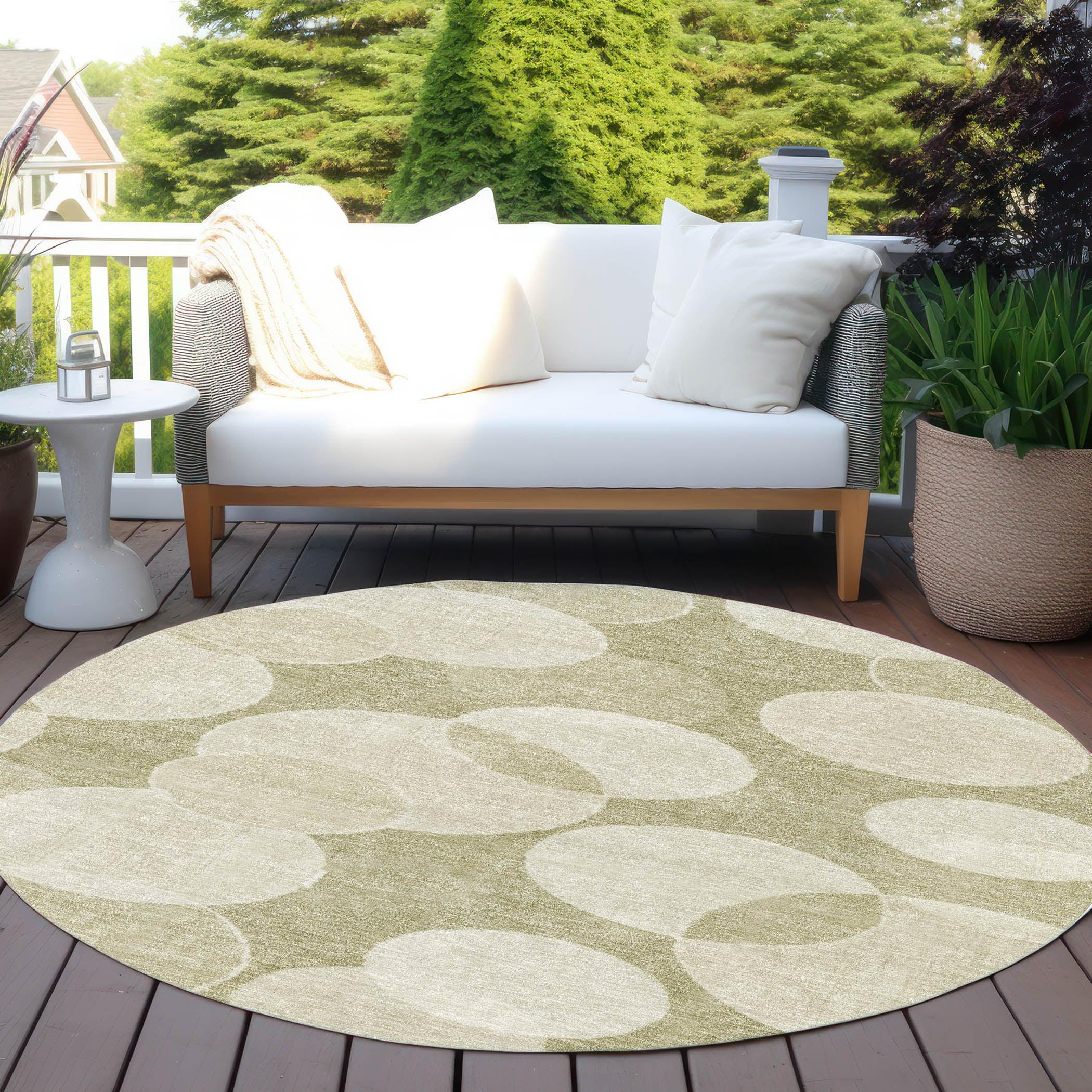 Addison Rugs Jaelanor Tan Washable Indoor-Outdoor Rug