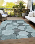 Addison Rugs Jaelanor Teal Washable Indoor-Outdoor Rug