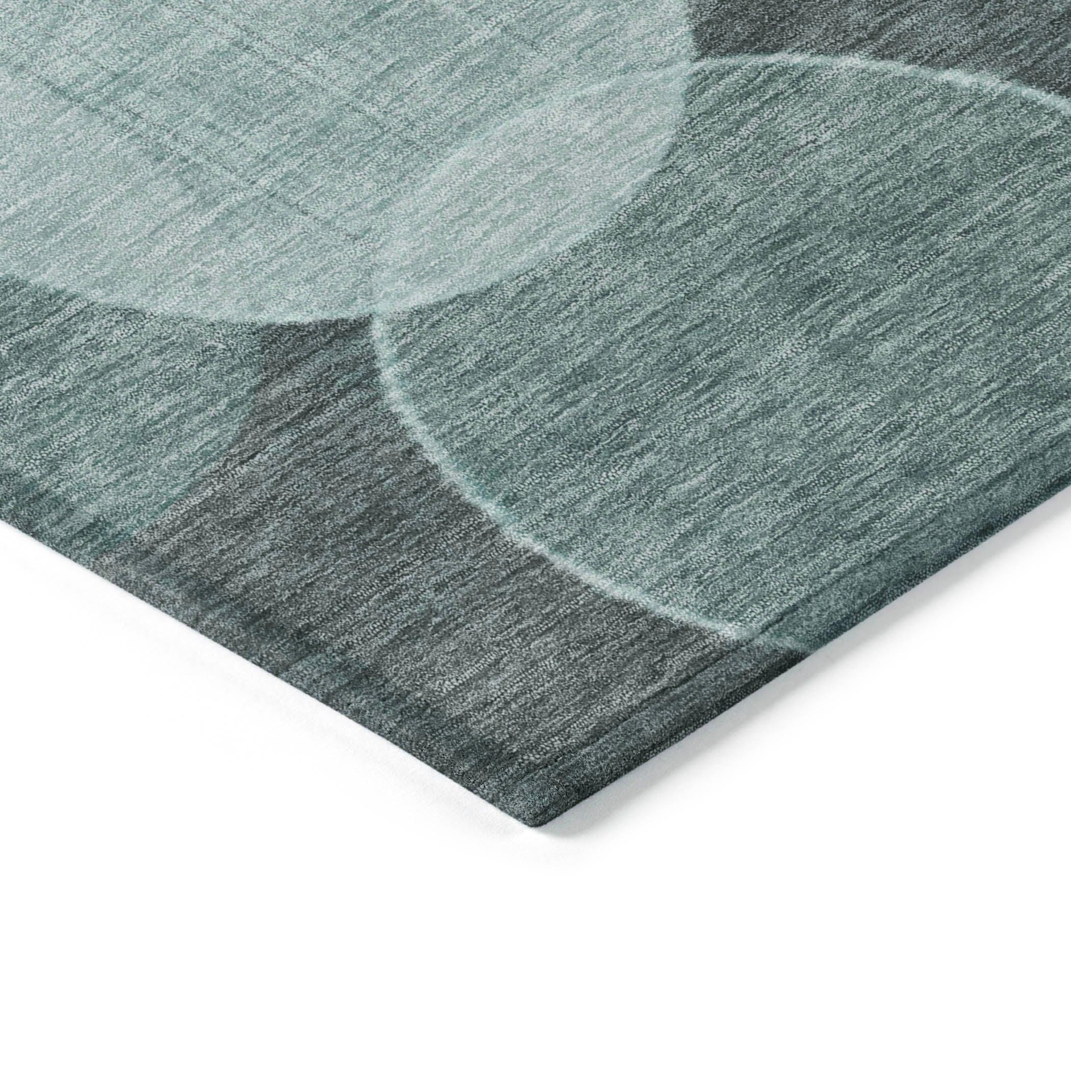 Addison Rugs Jaelanor Teal Washable Indoor-Outdoor Rug