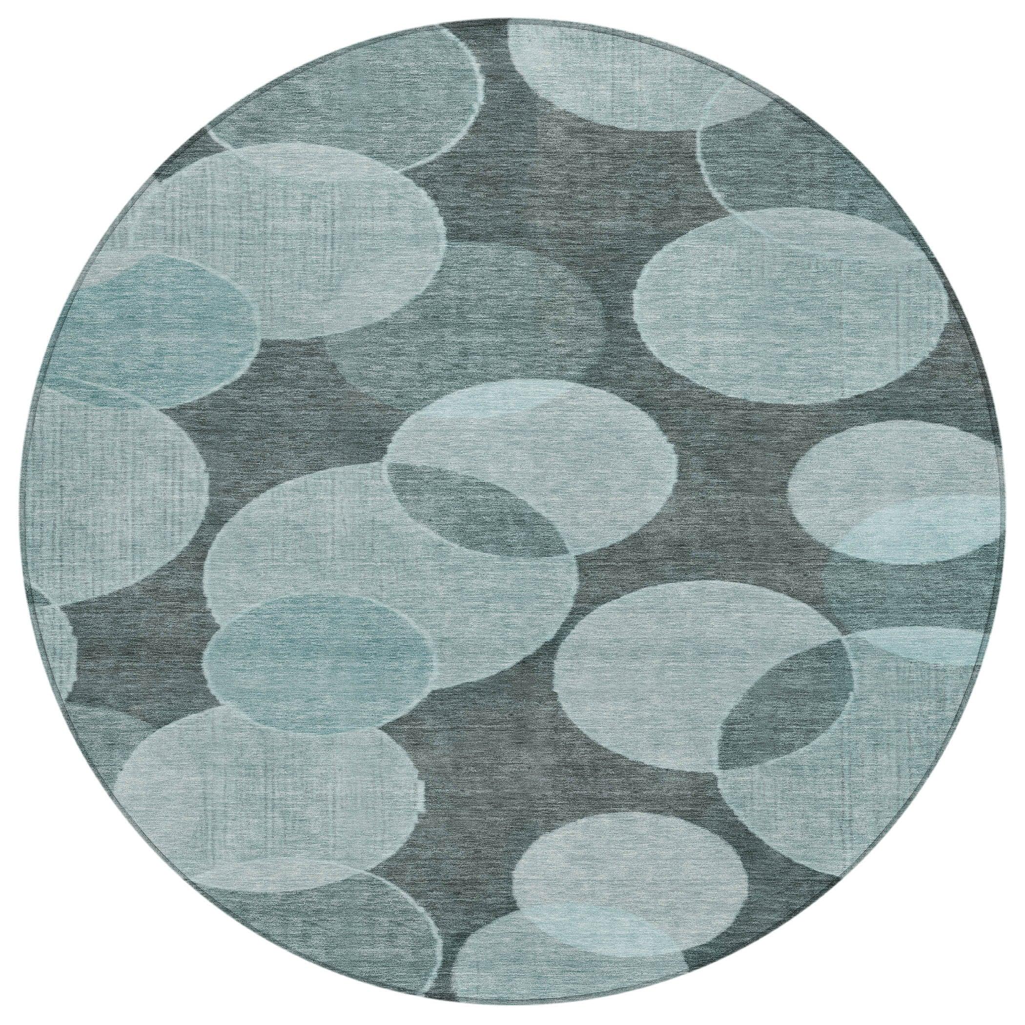 Addison Rugs Jaelanor Teal Washable Indoor-Outdoor Rug