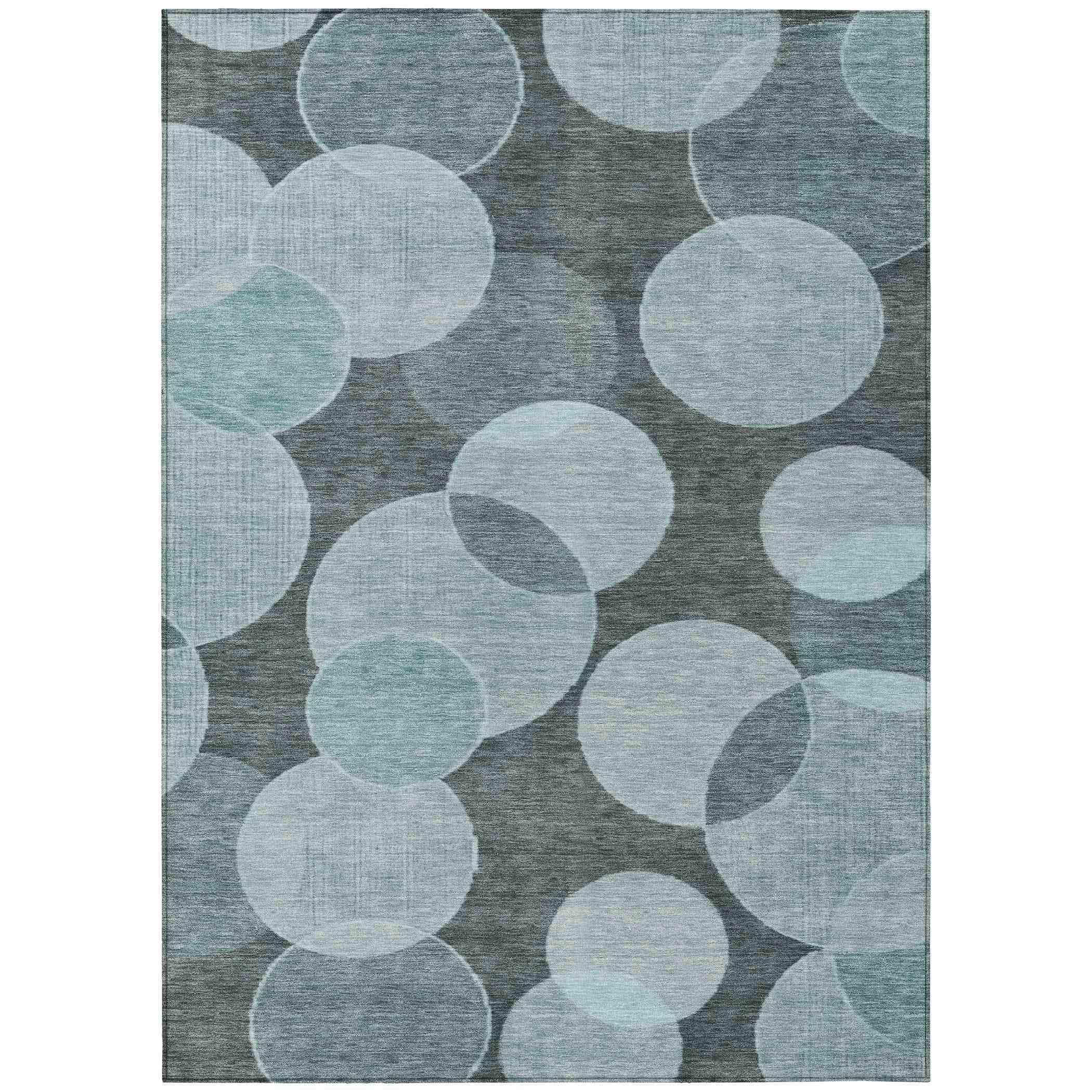 Addison Rugs Jaelanor Teal Washable Indoor-Outdoor Rug