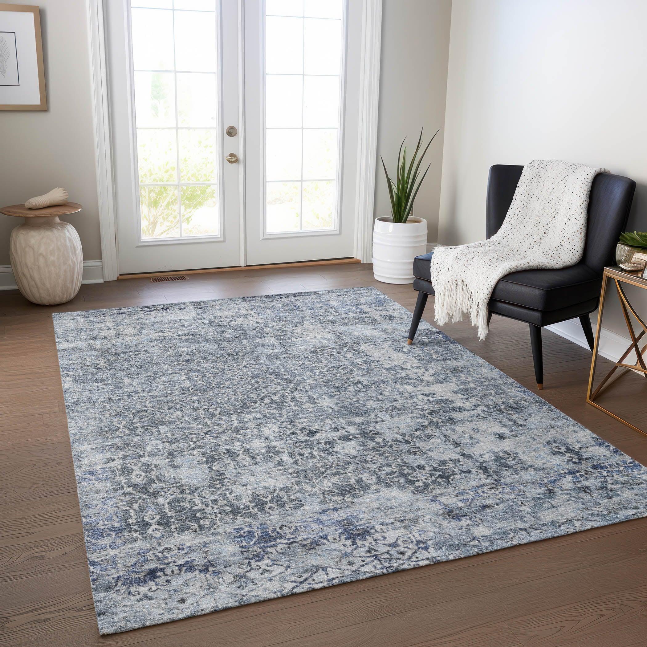 Addison Rugs Jaelara Blue Washable Indoor-Outdoor Rug
