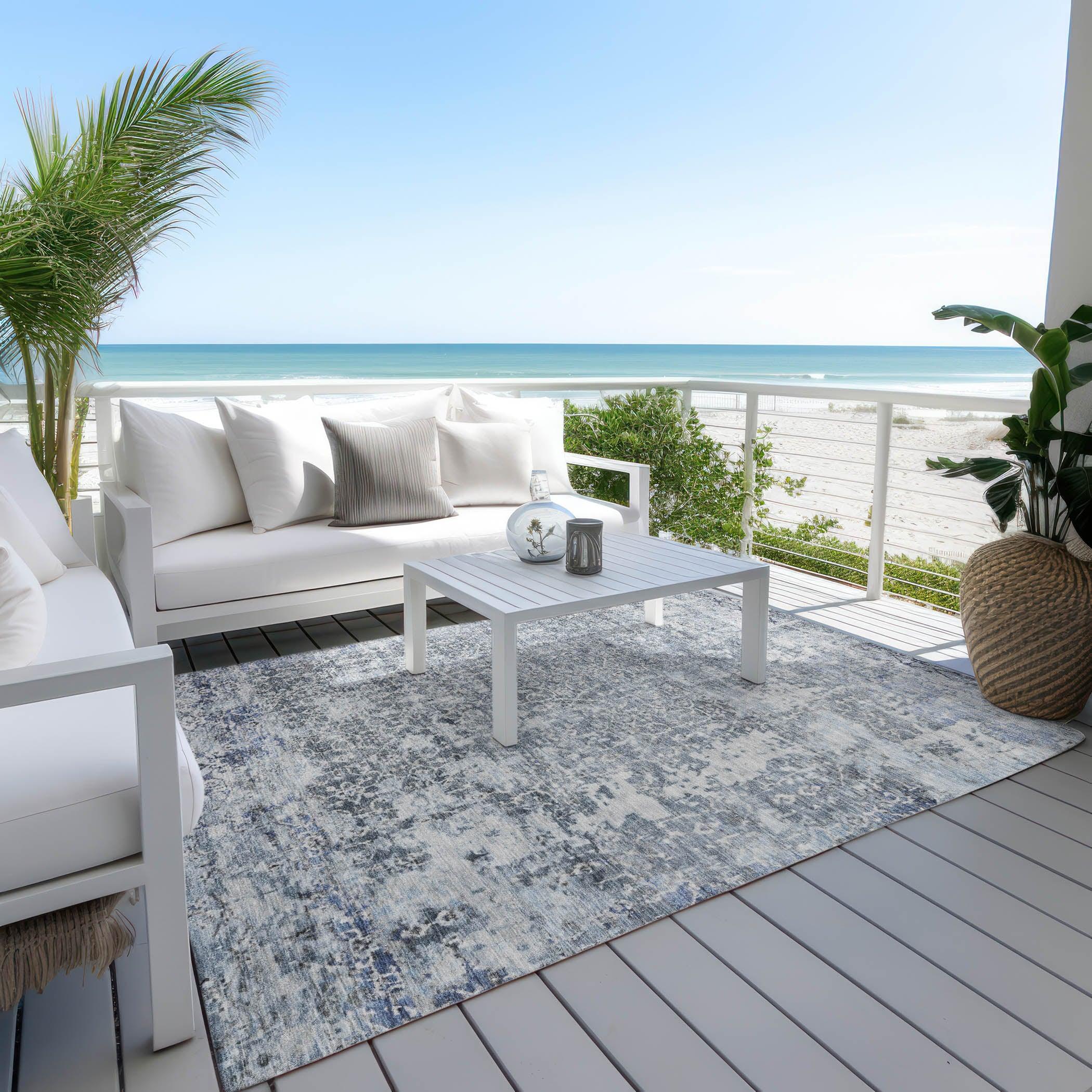 Addison Rugs Jaelara Blue Washable Indoor-Outdoor Rug