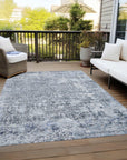Addison Rugs Jaelara Blue Washable Indoor-Outdoor Rug