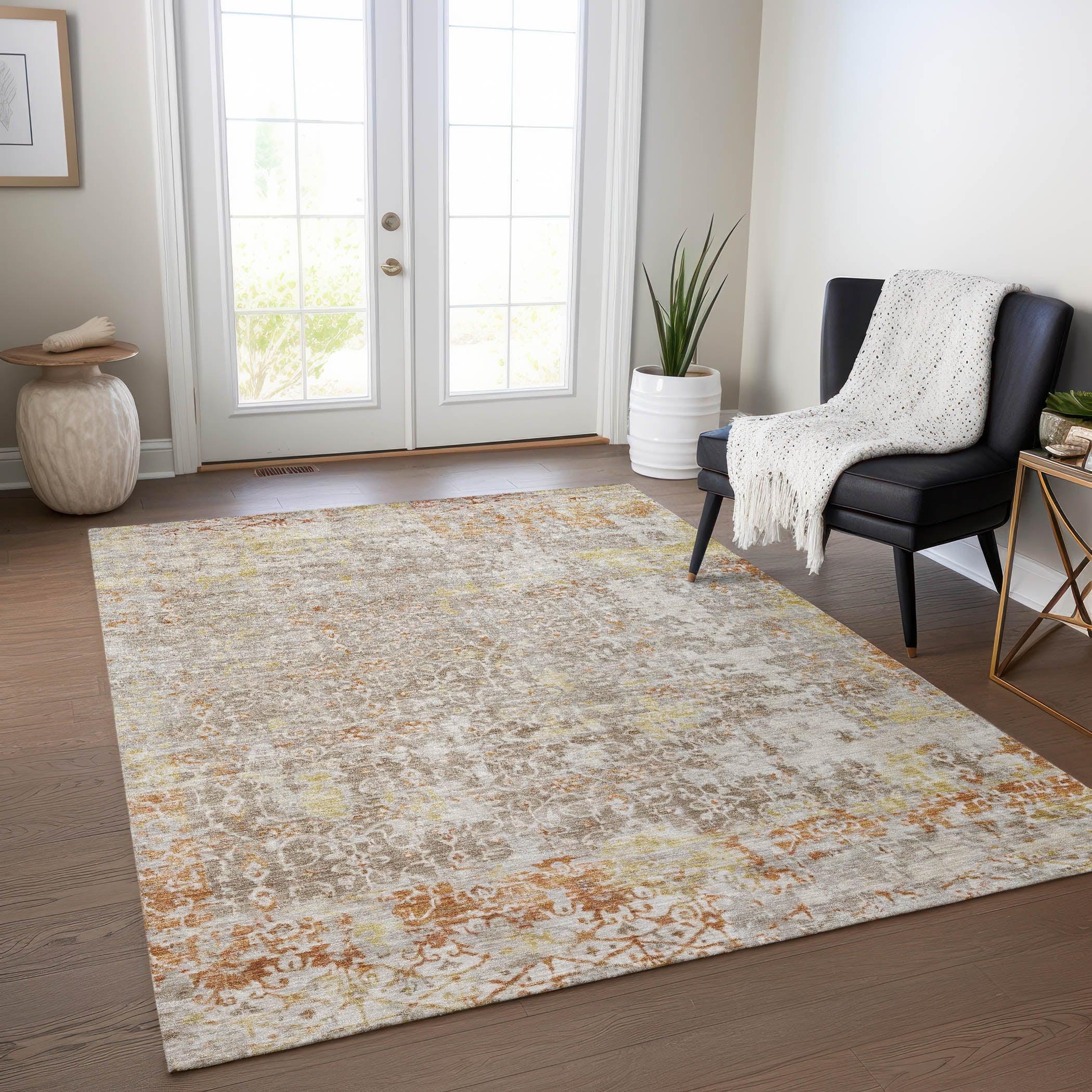 Addison Rugs Jaelara Brown Washable Indoor-Outdoor Rug
