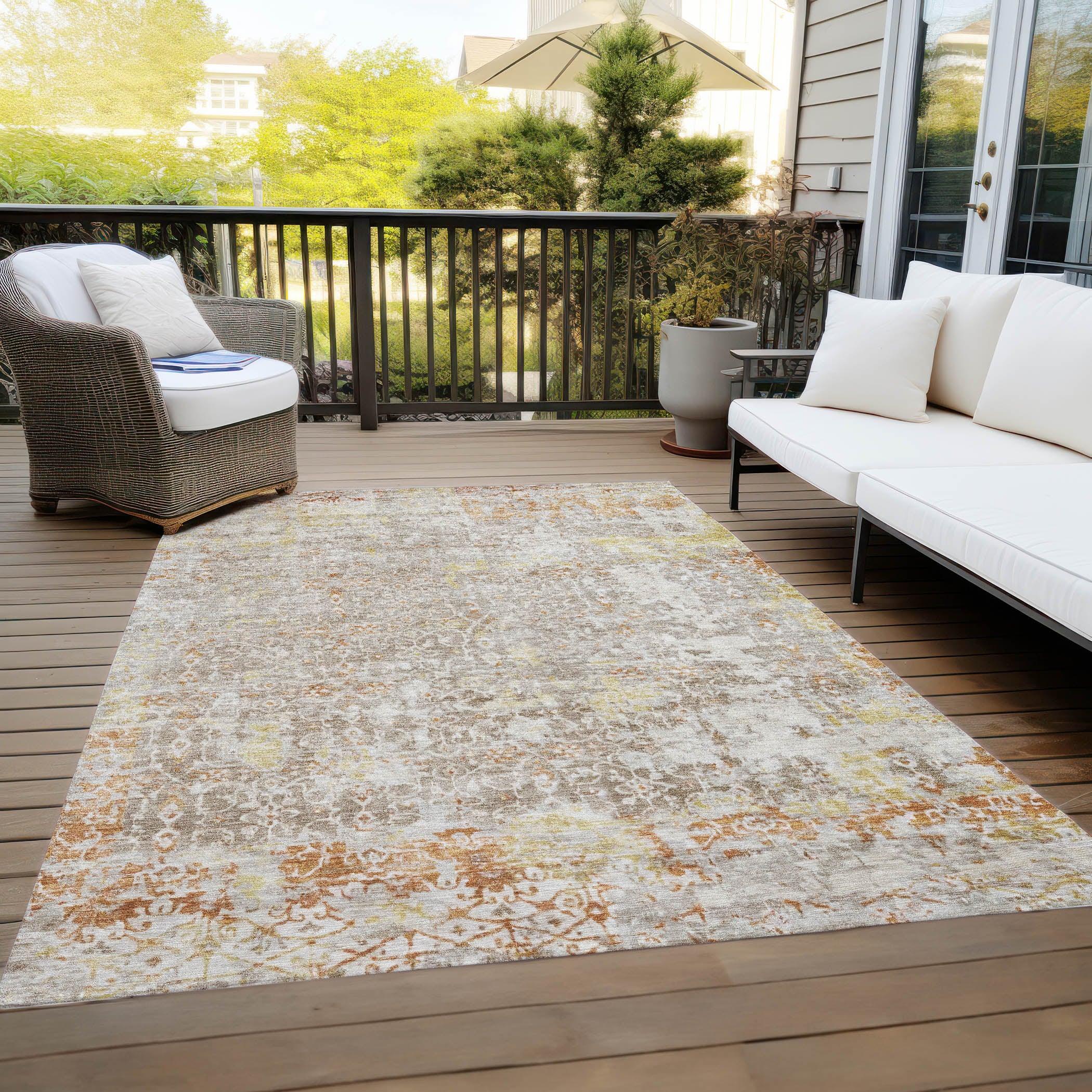 Addison Rugs Jaelara Brown Washable Indoor-Outdoor Rug